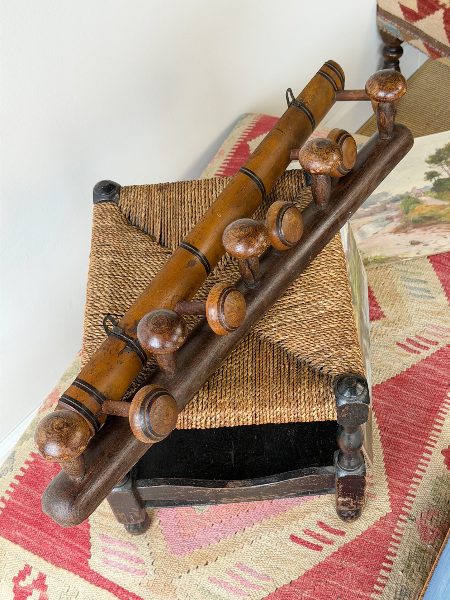 French Faux Bamboo Coat Rack