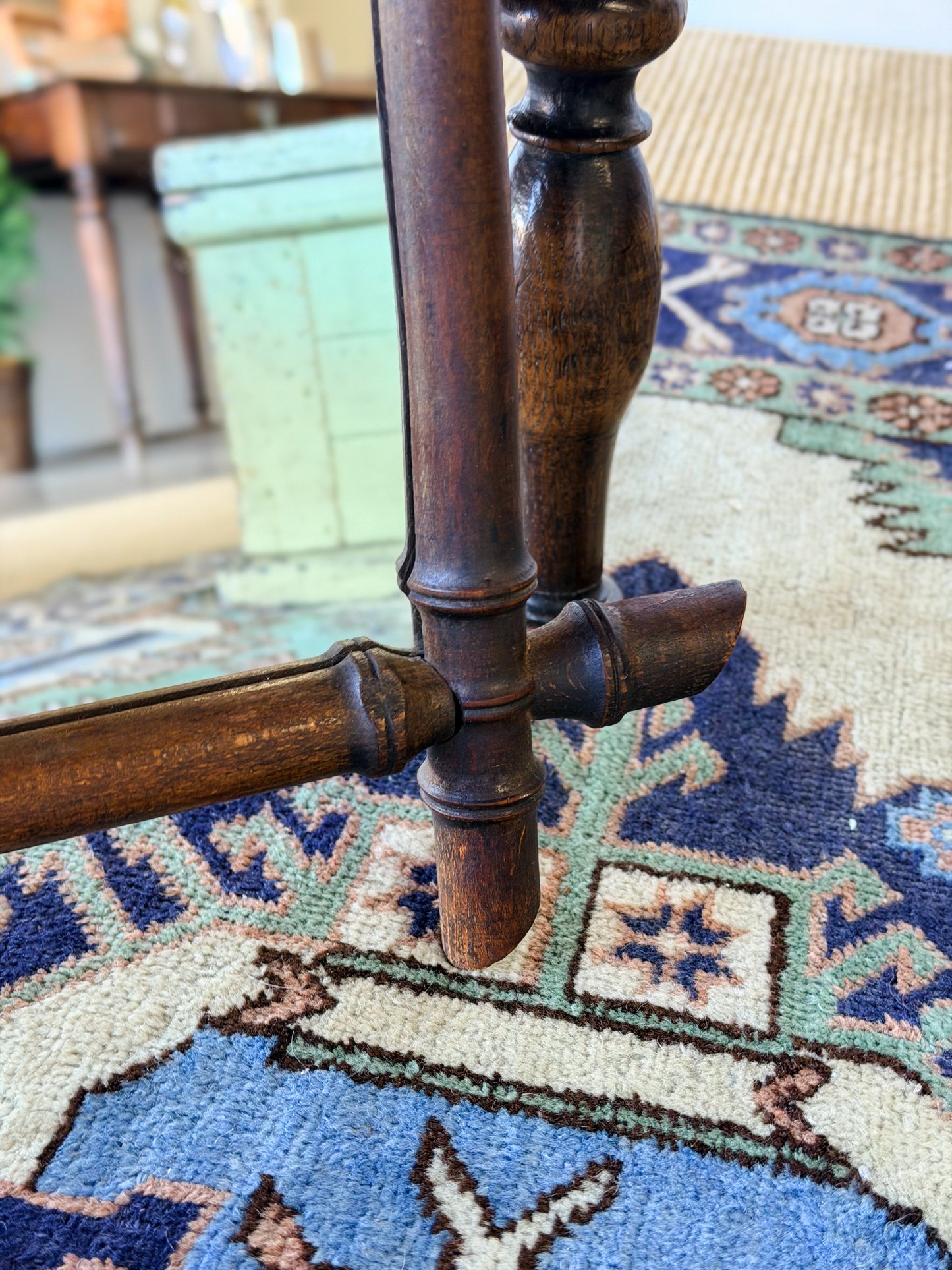 Antique Faux Bamboo Mirror