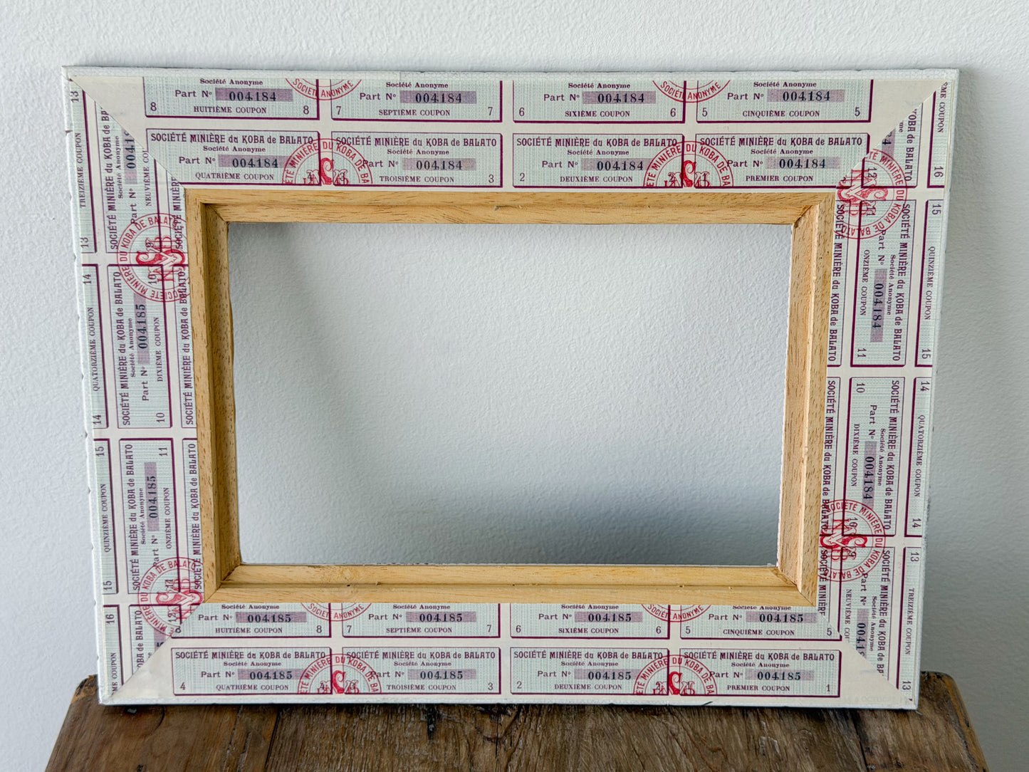 French Découpage Frame | Purple Exterior Border/Vine Interior Border