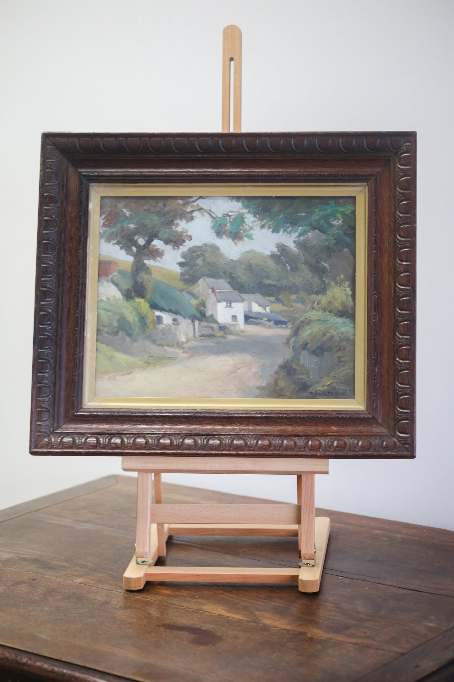Welsh Hamlet Landscape Oil Painting