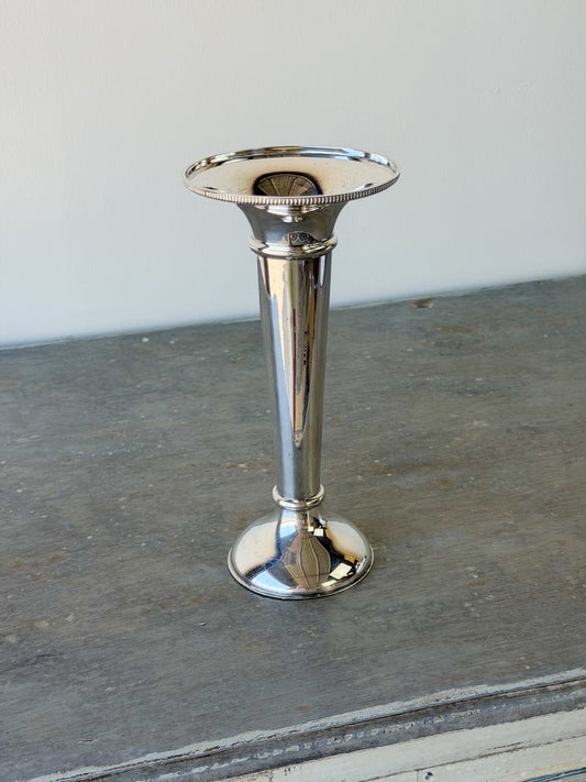 Vintage Silverplate Trumpet Vase