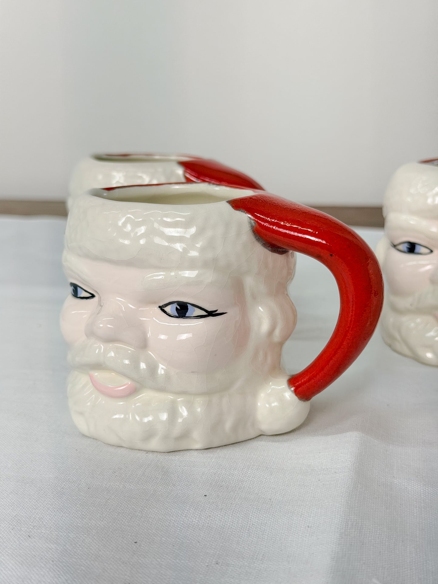 Vintage Santa Mugs (Set of 4)