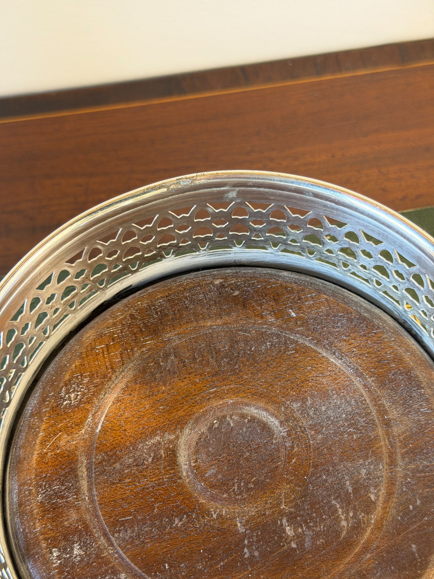 Vintage Silverplate Wine Coaster