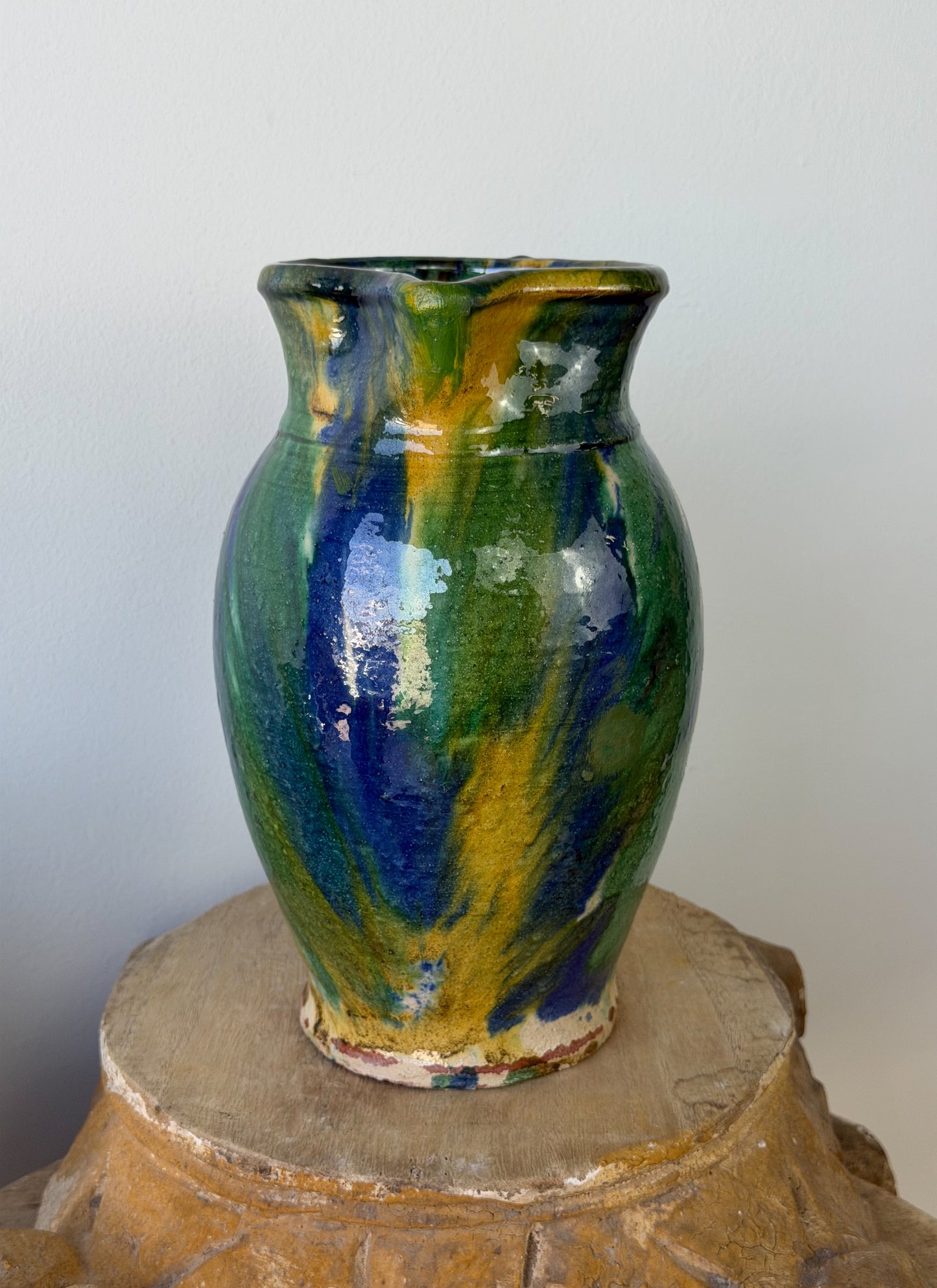 Vintage Italian Glazed Terracotta Pitchers