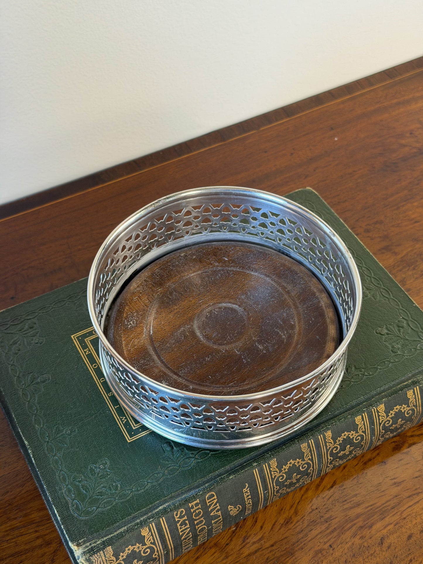 Vintage Silverplate Wine Coaster