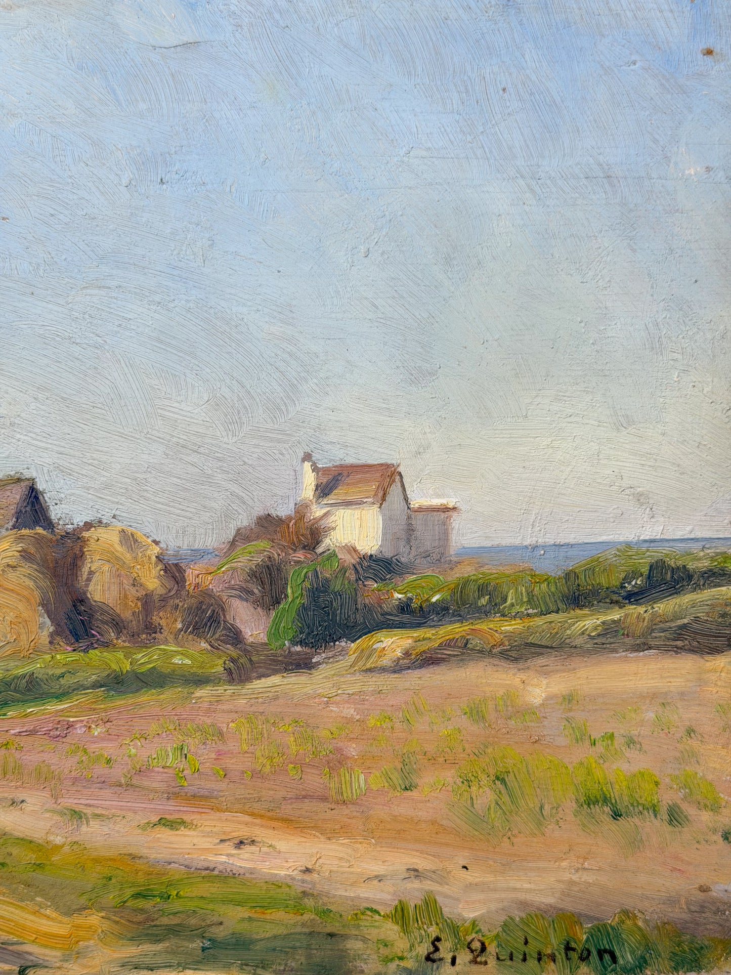 ‘Seaside Farm’ Oil on Board by Edmond Quinton