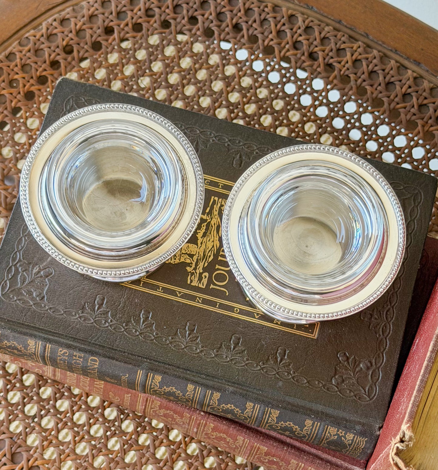 Gump’s San Francisco Silverplate Salt & Pepper Cellars (Set of 2)