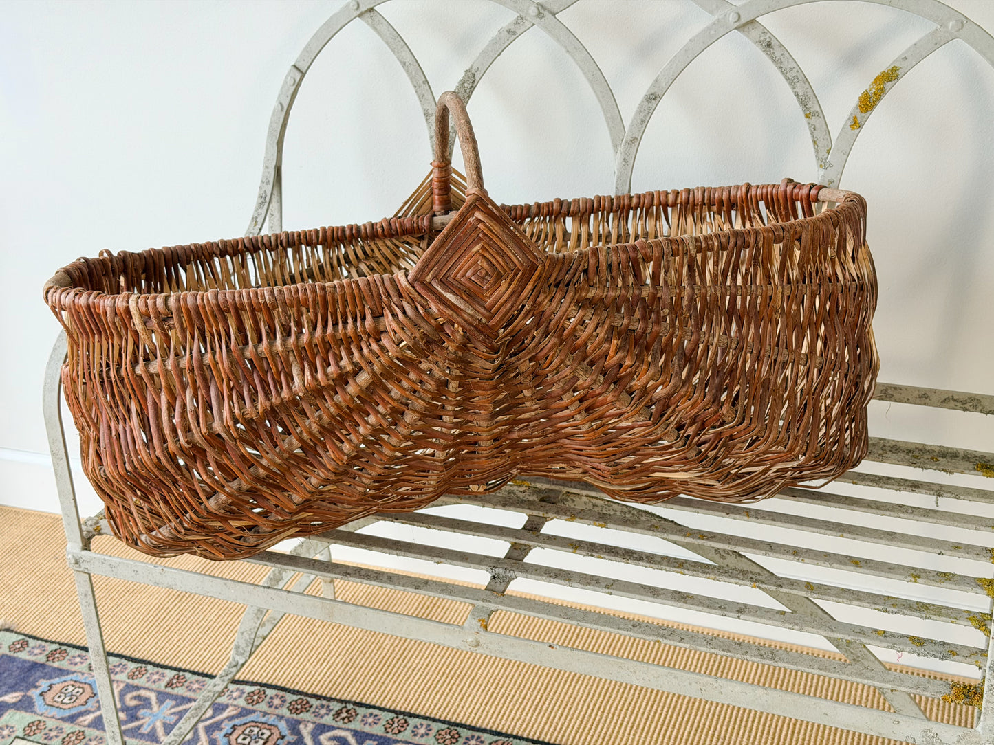 Vintage Large French Gathering Basket