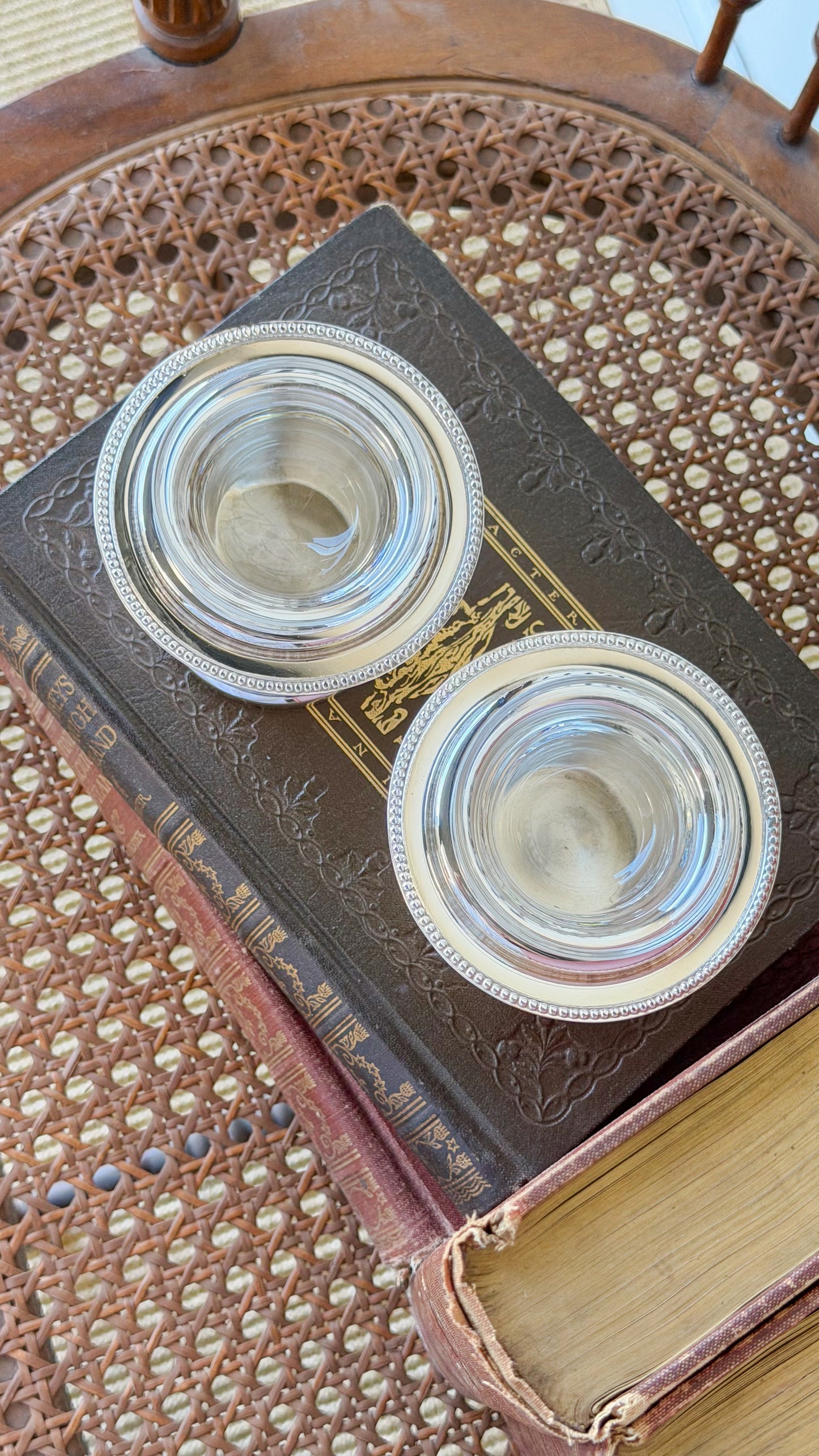 Gump’s San Francisco Silverplate Salt & Pepper Cellars (Set of 2)