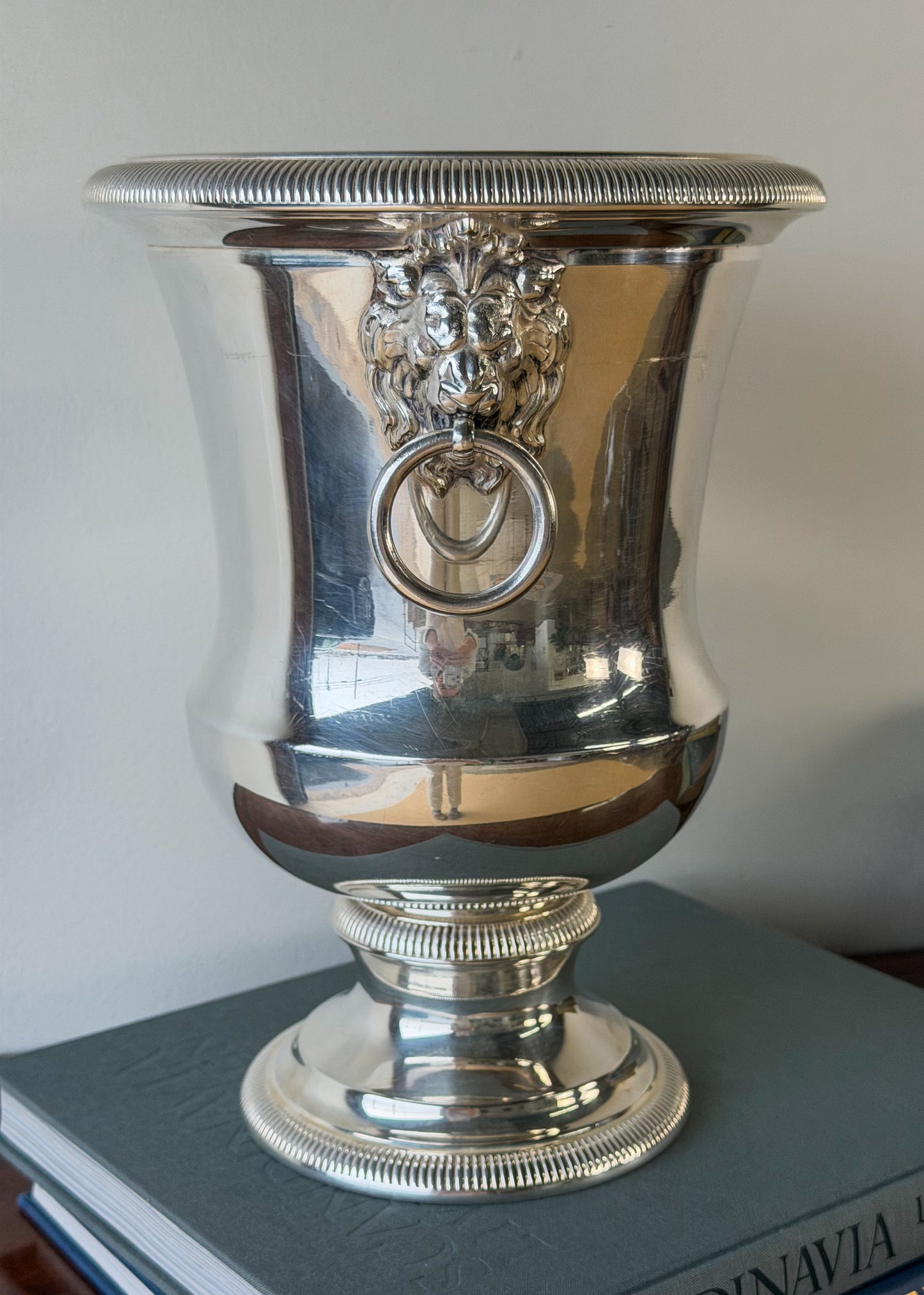 Vintage French Silverplate Pedestal Champagne Cooler