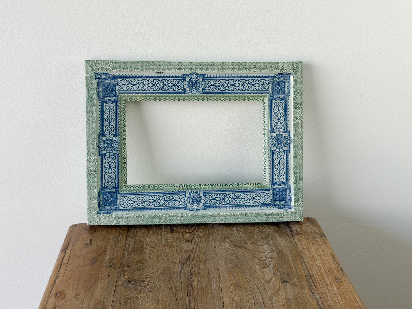 French Découpage Frame | Green/Blue Paris Rodez