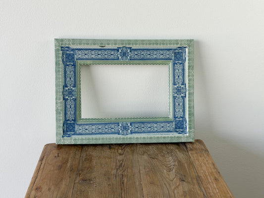 French Découpage Frame | Green/Blue Paris Rodez