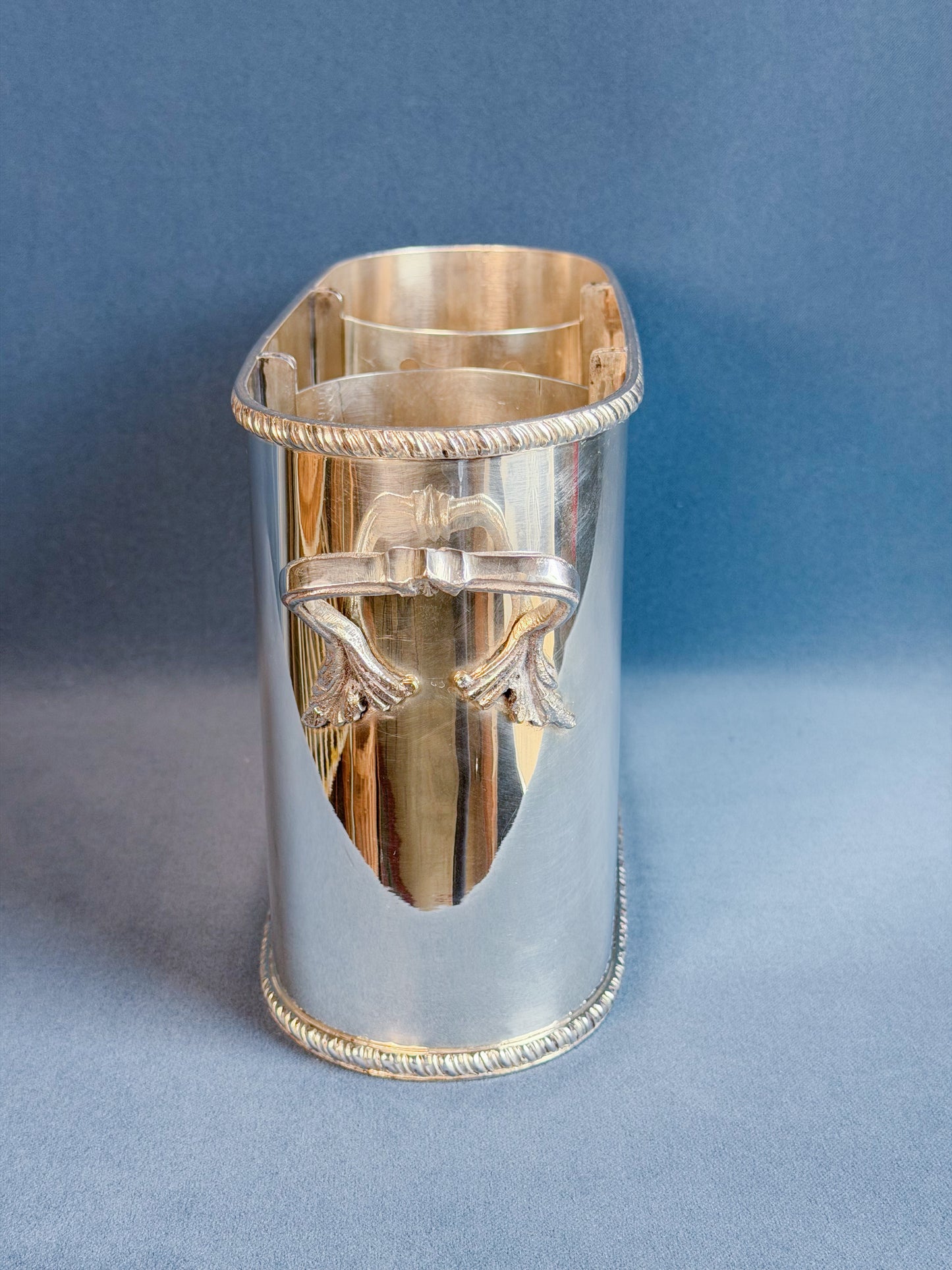 Antique French Silverplate Double Bottle Wine Cooler