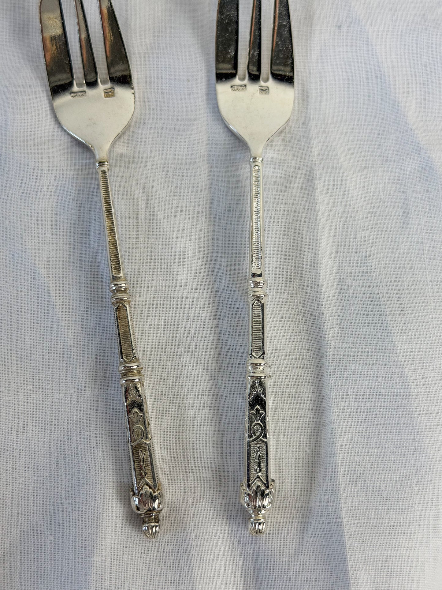 French Silverplate Condiment Spoons & Forks