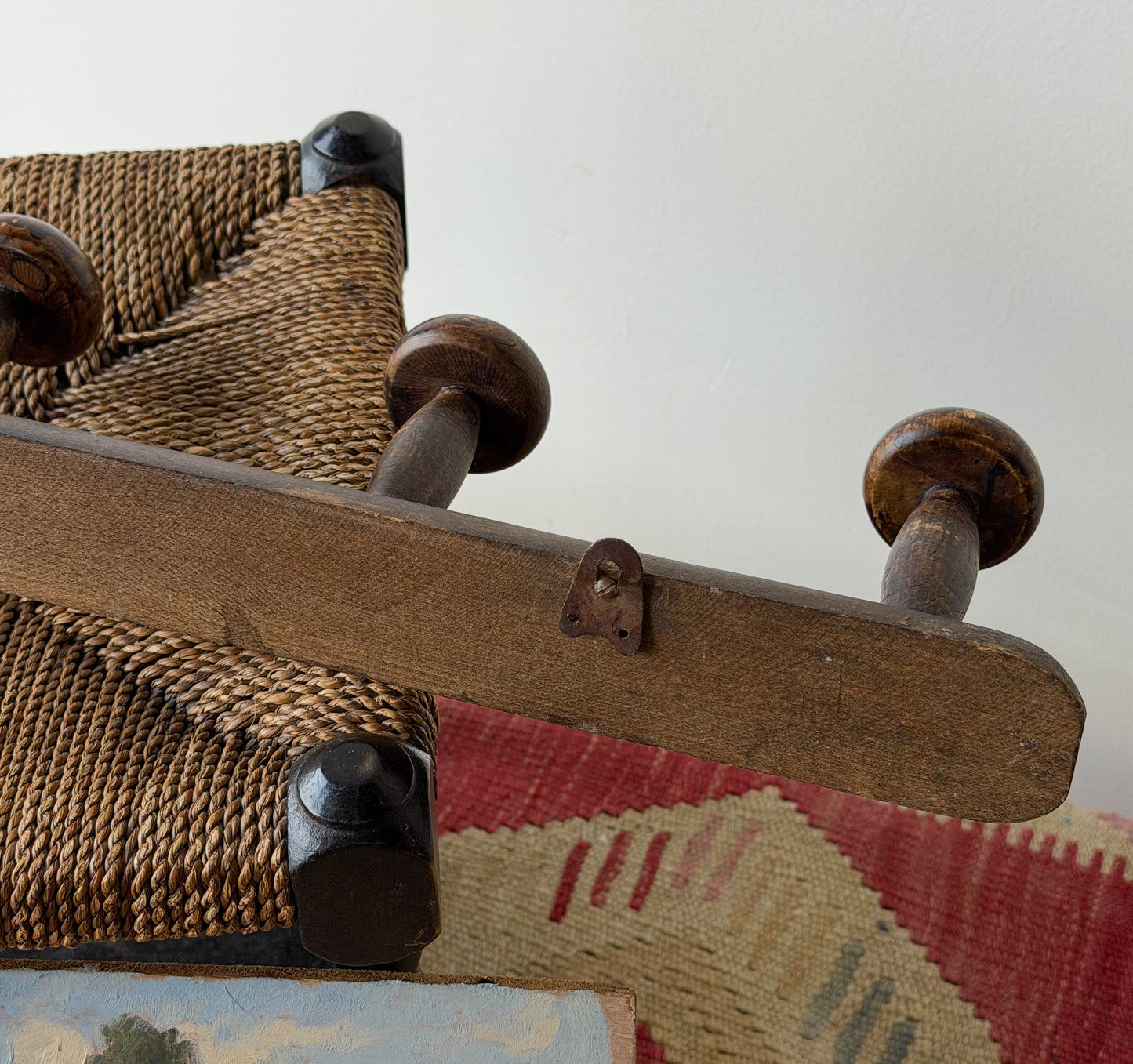 French Stained Beech Coat Rack
