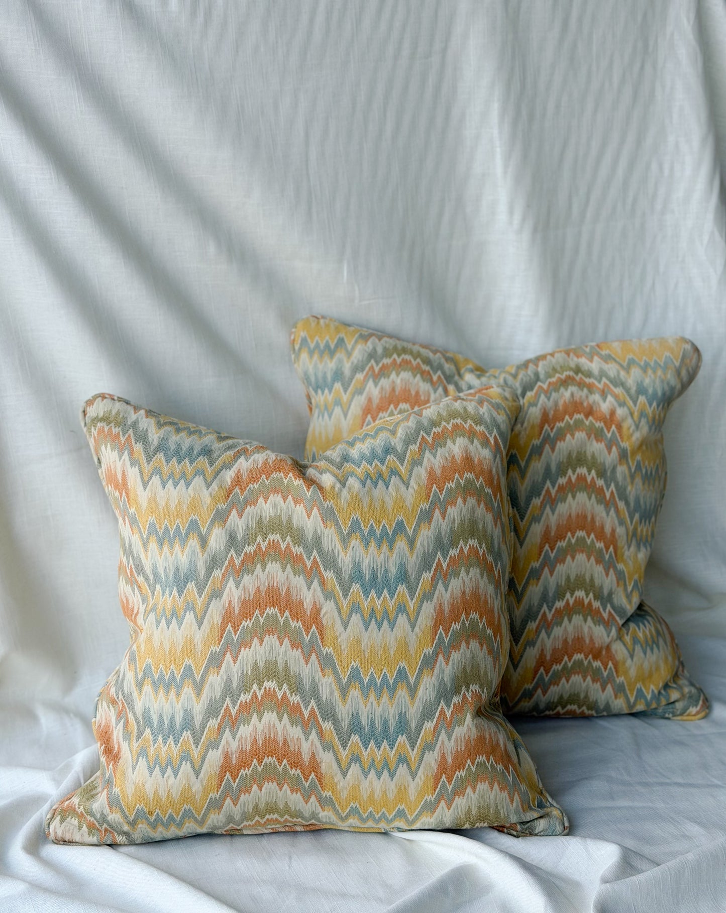 Vintage French Textile Throw Pillow Cover