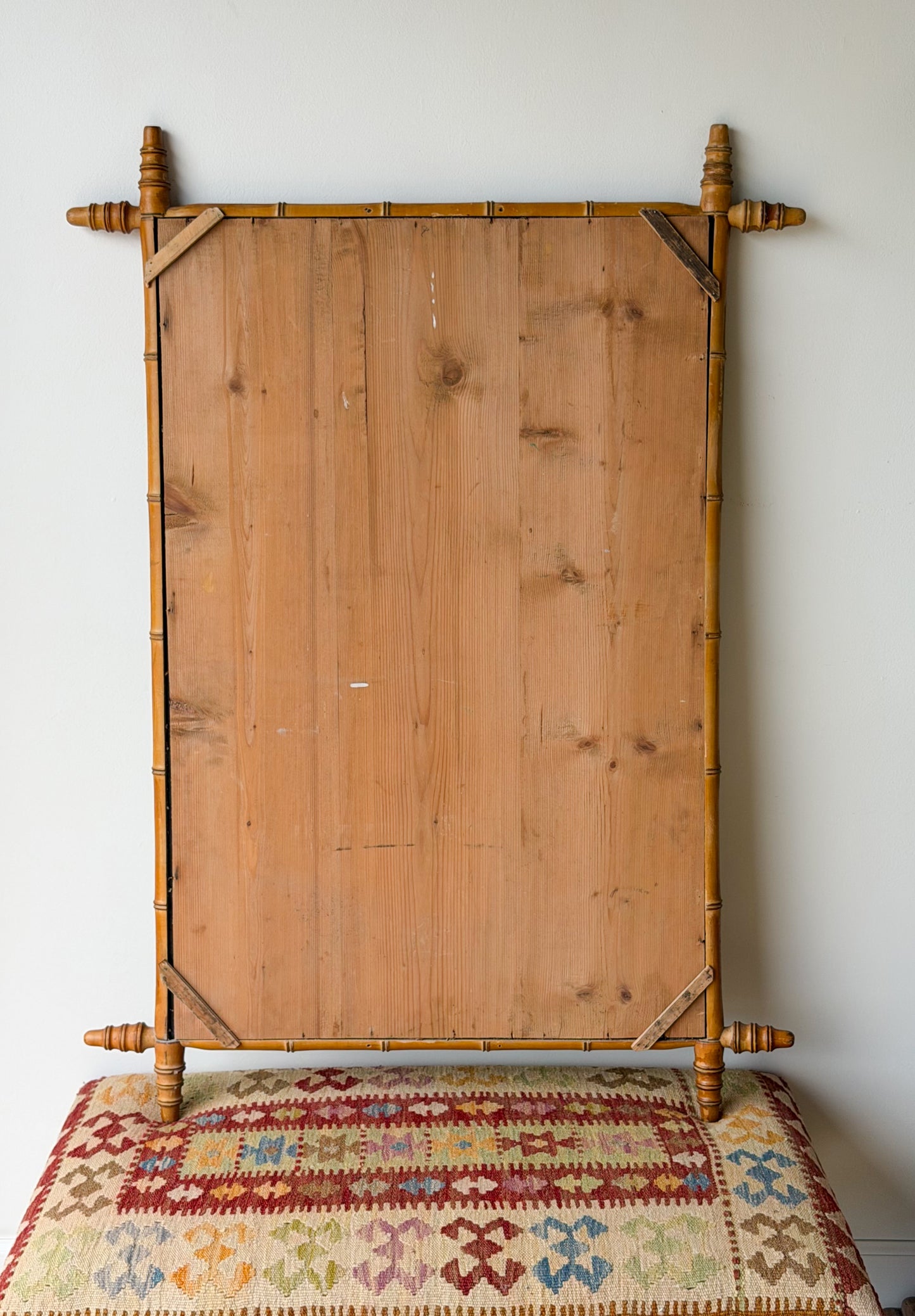 Antique French Bamboo Mirror