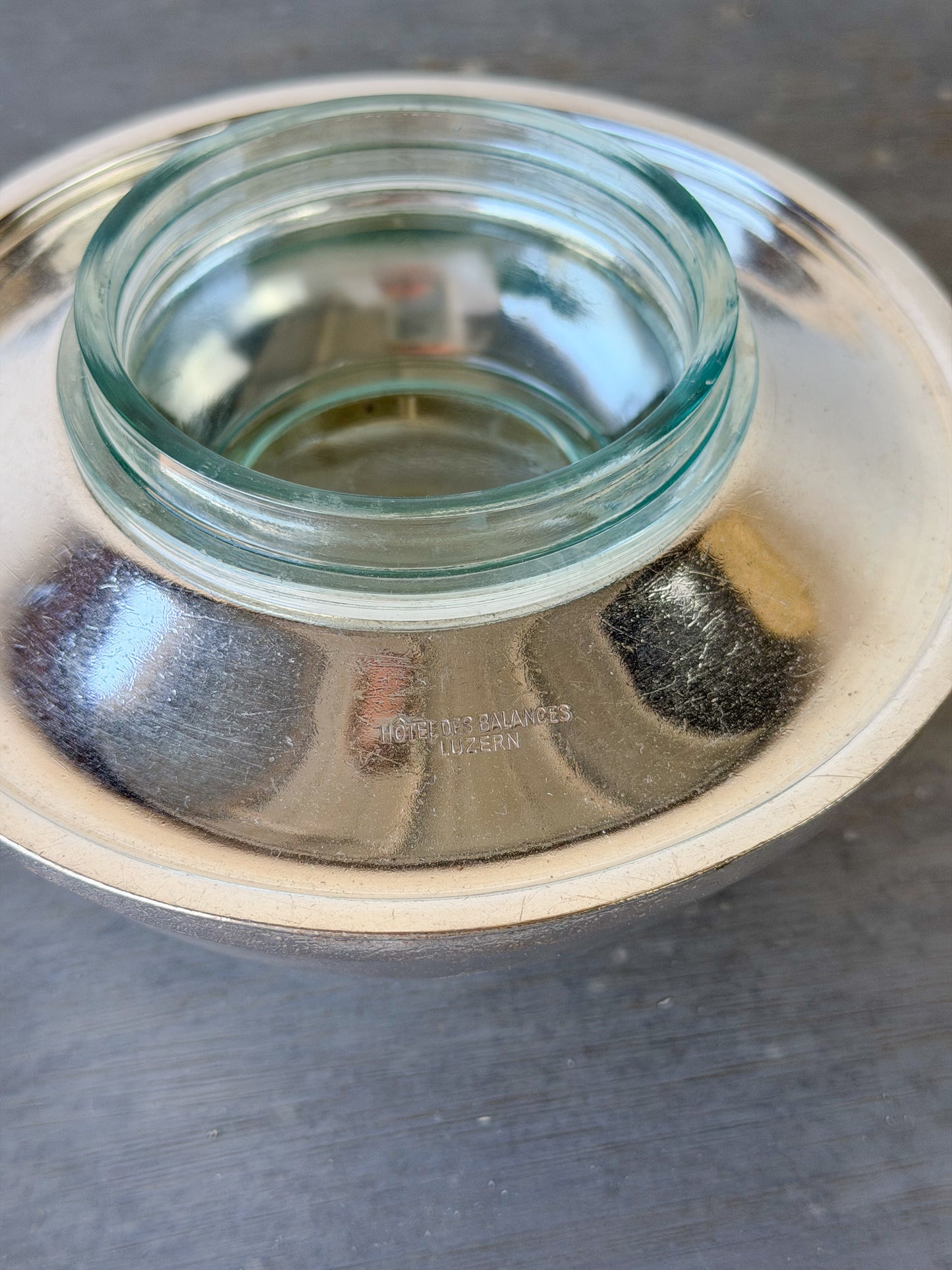 Vintage Hôtel des Balances Silverplate Caviar Server