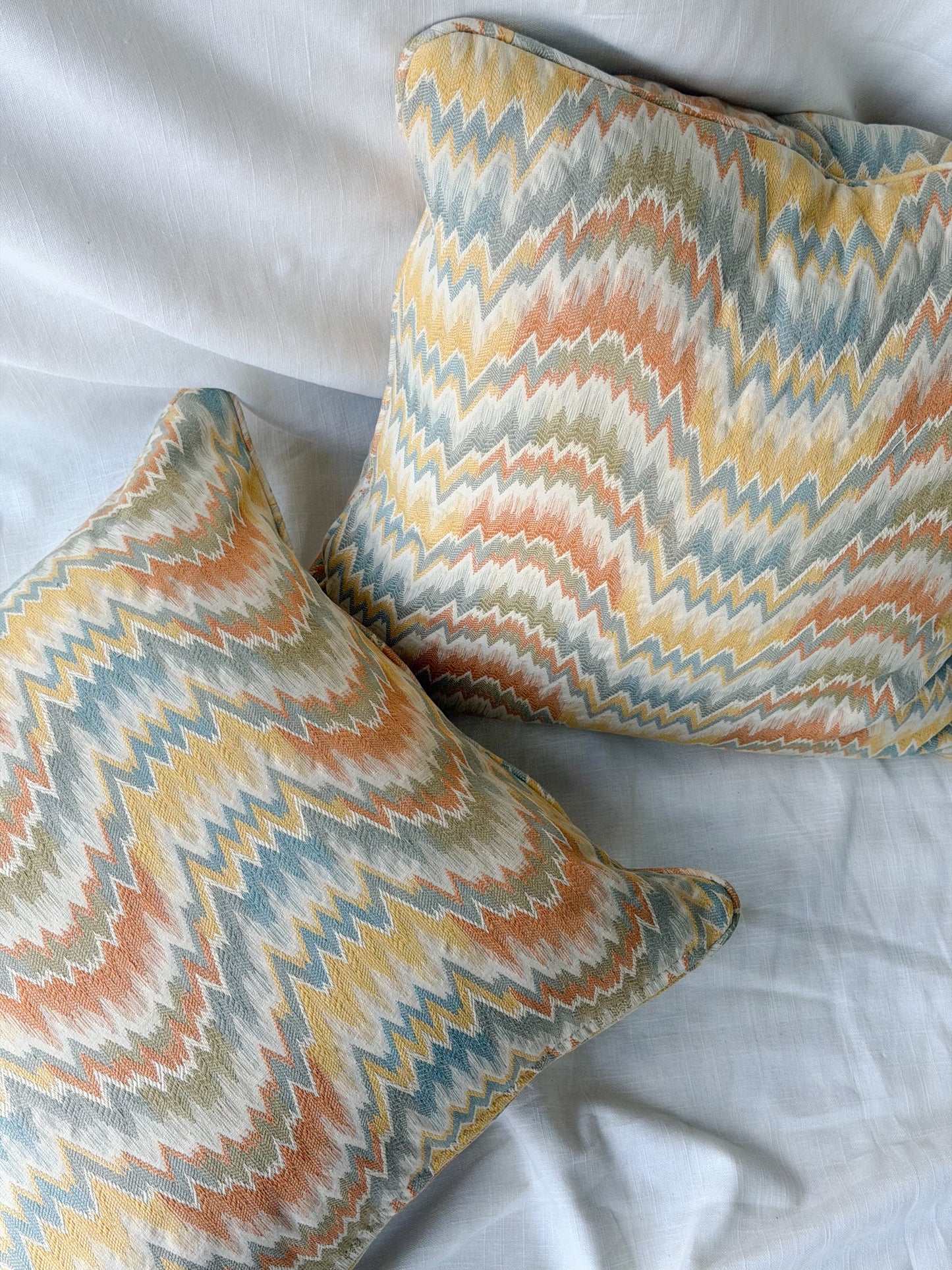 Vintage French Textile Throw Pillow Cover