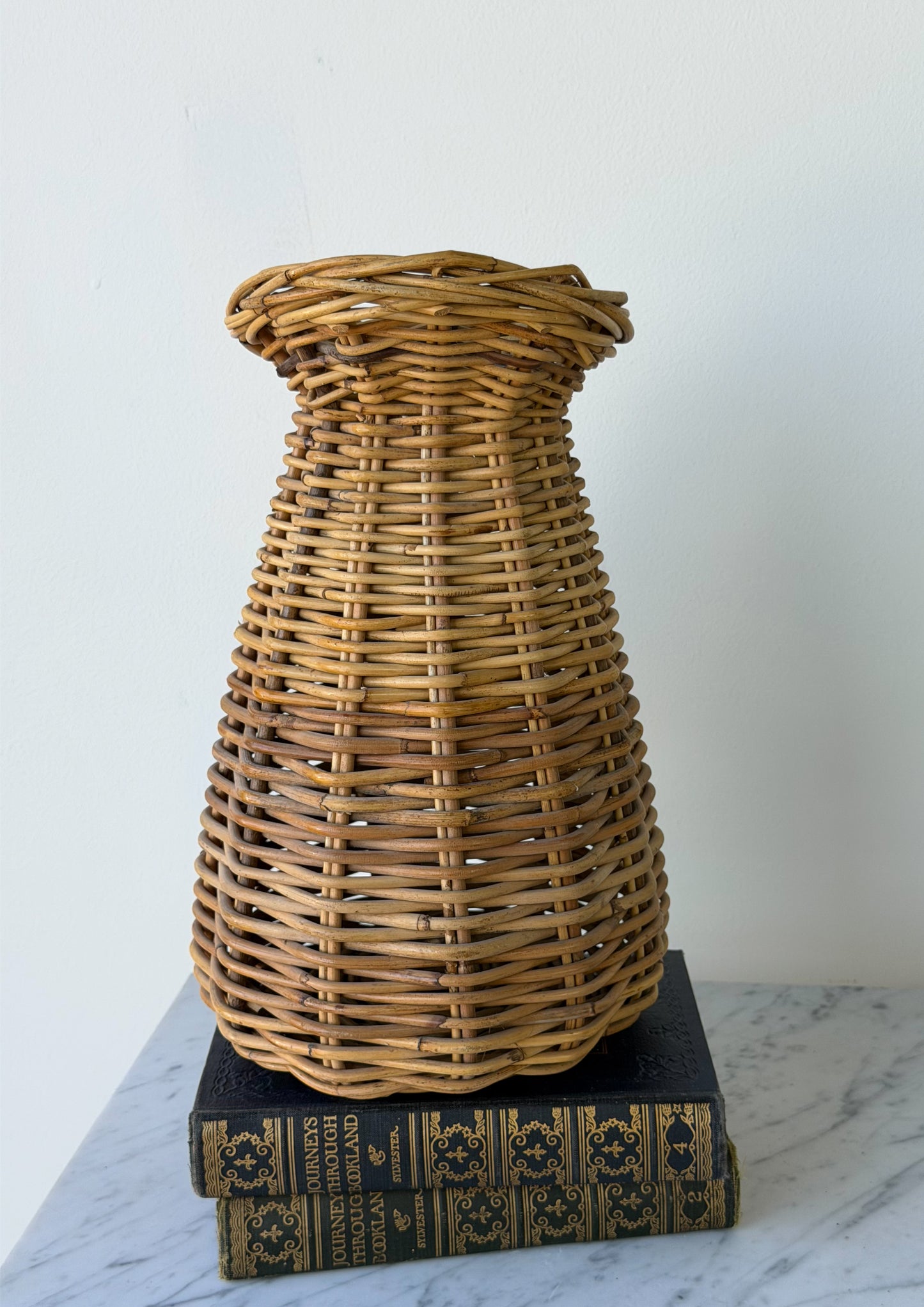 Vintage French Wicker Pitcher