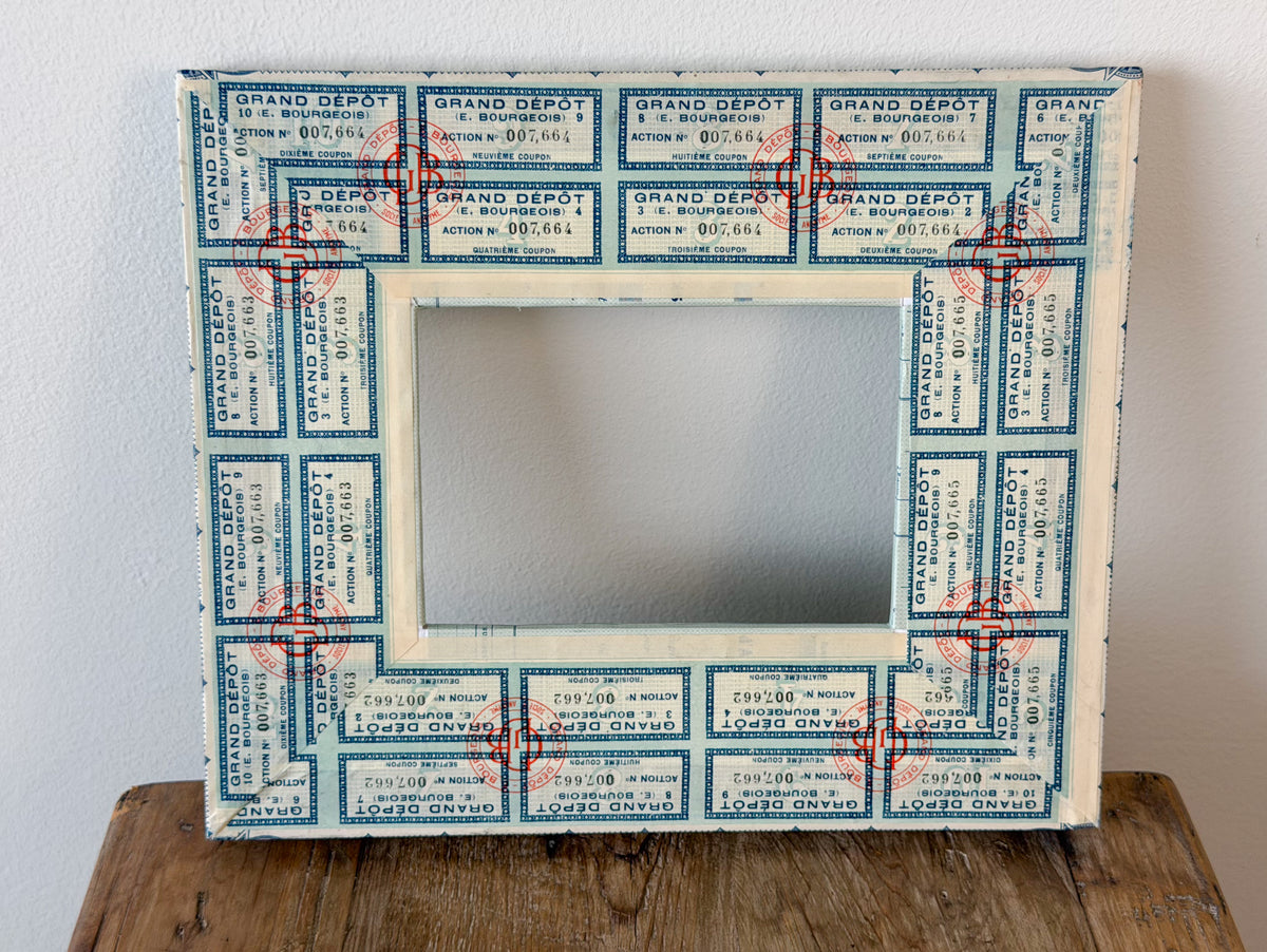 French Découpage Frame No. XIII | Green/Blue/Turquoise Ridged