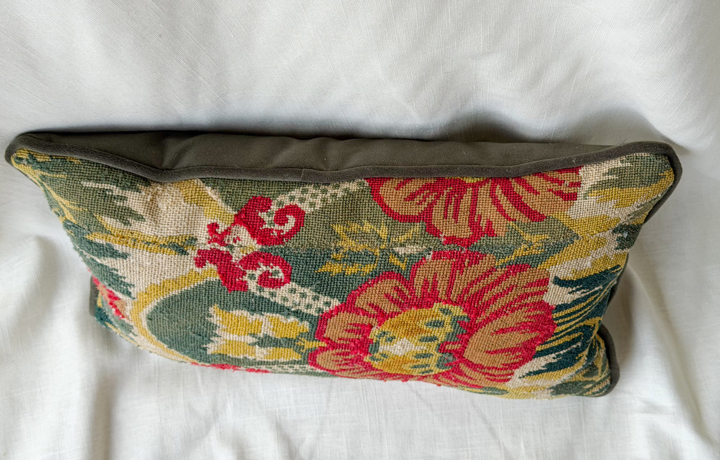 French Wool Textile Accent Pillow