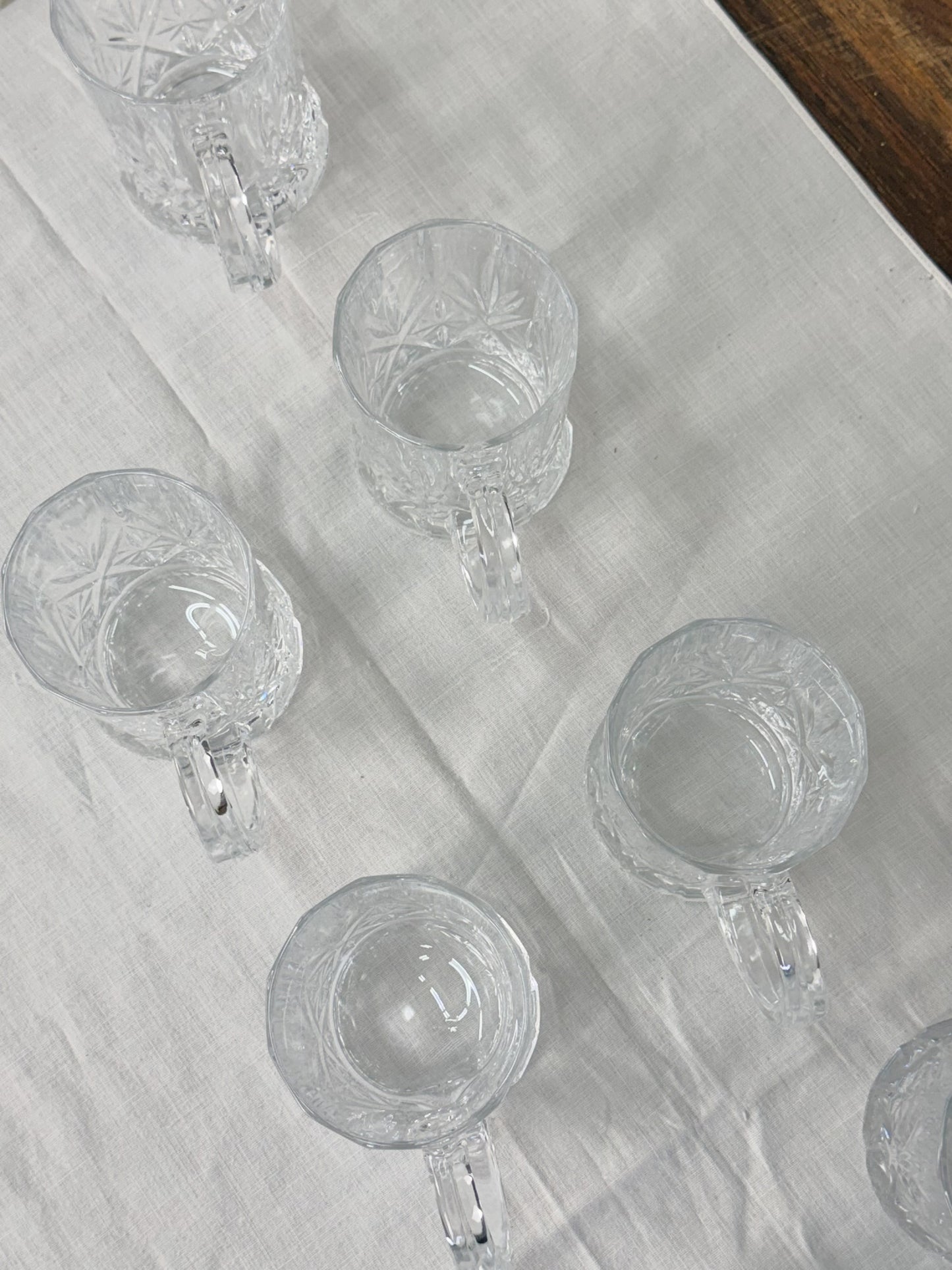 French Crystal Mugs (Set of 8)