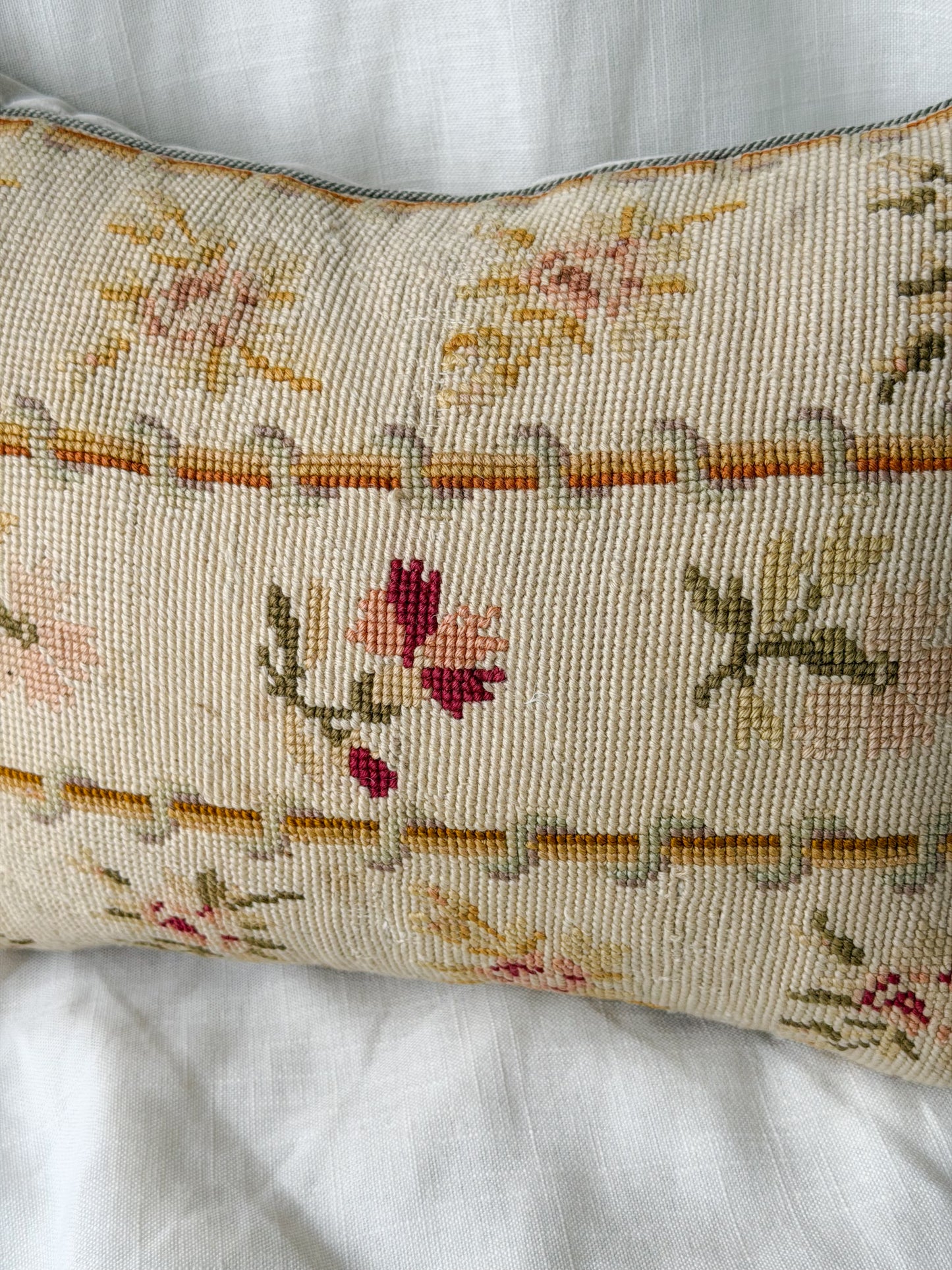 French Wool Textile Accent Pillow