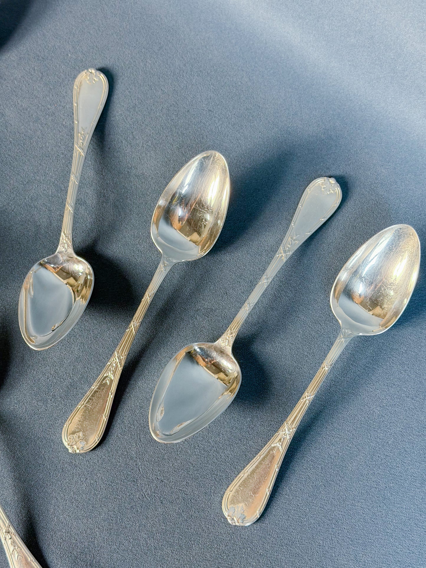 Vintage Christofle Silverplate Serving Spoons
