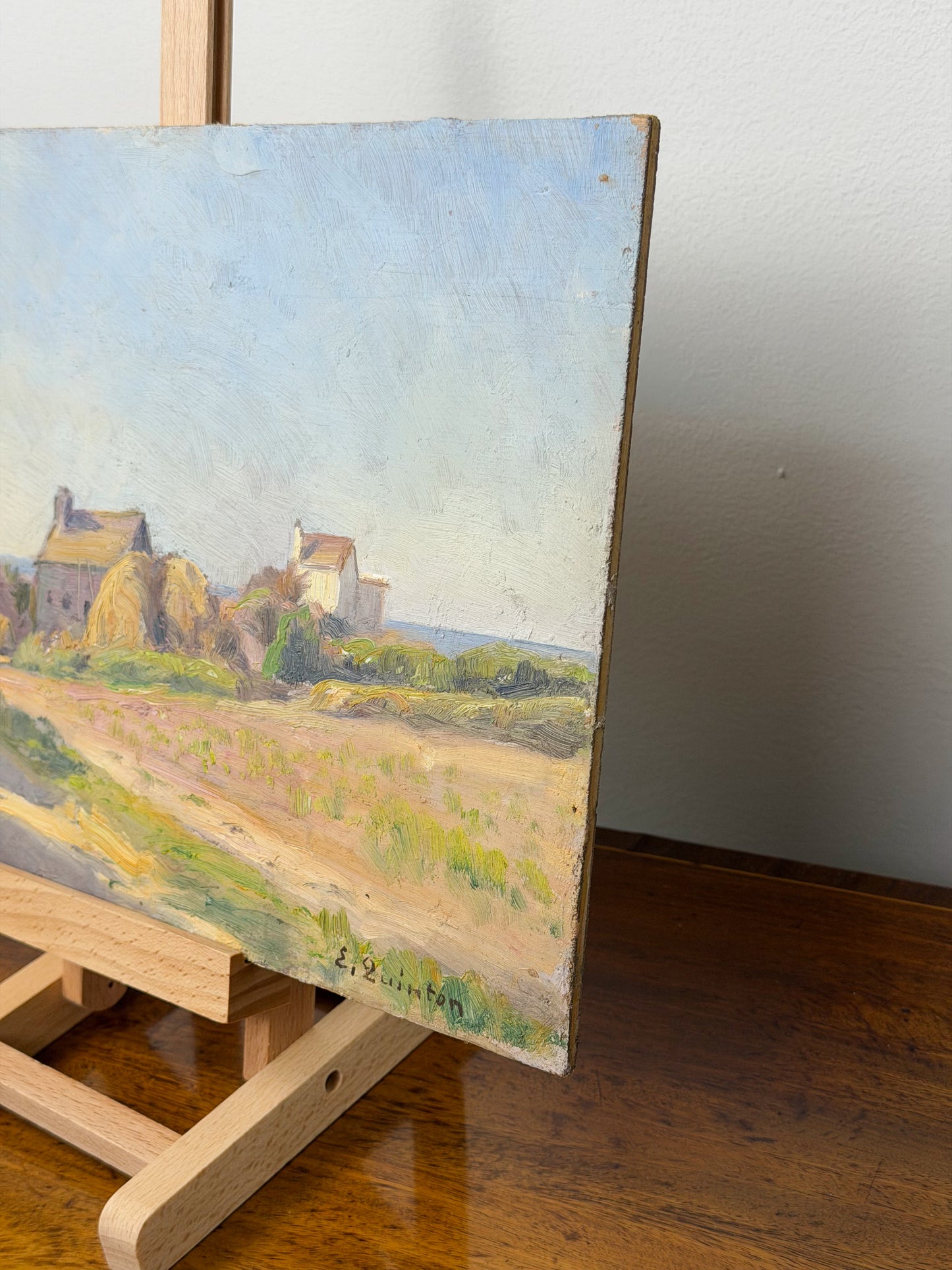 ‘Seaside Farm’ Oil on Board by Edmond Quinton