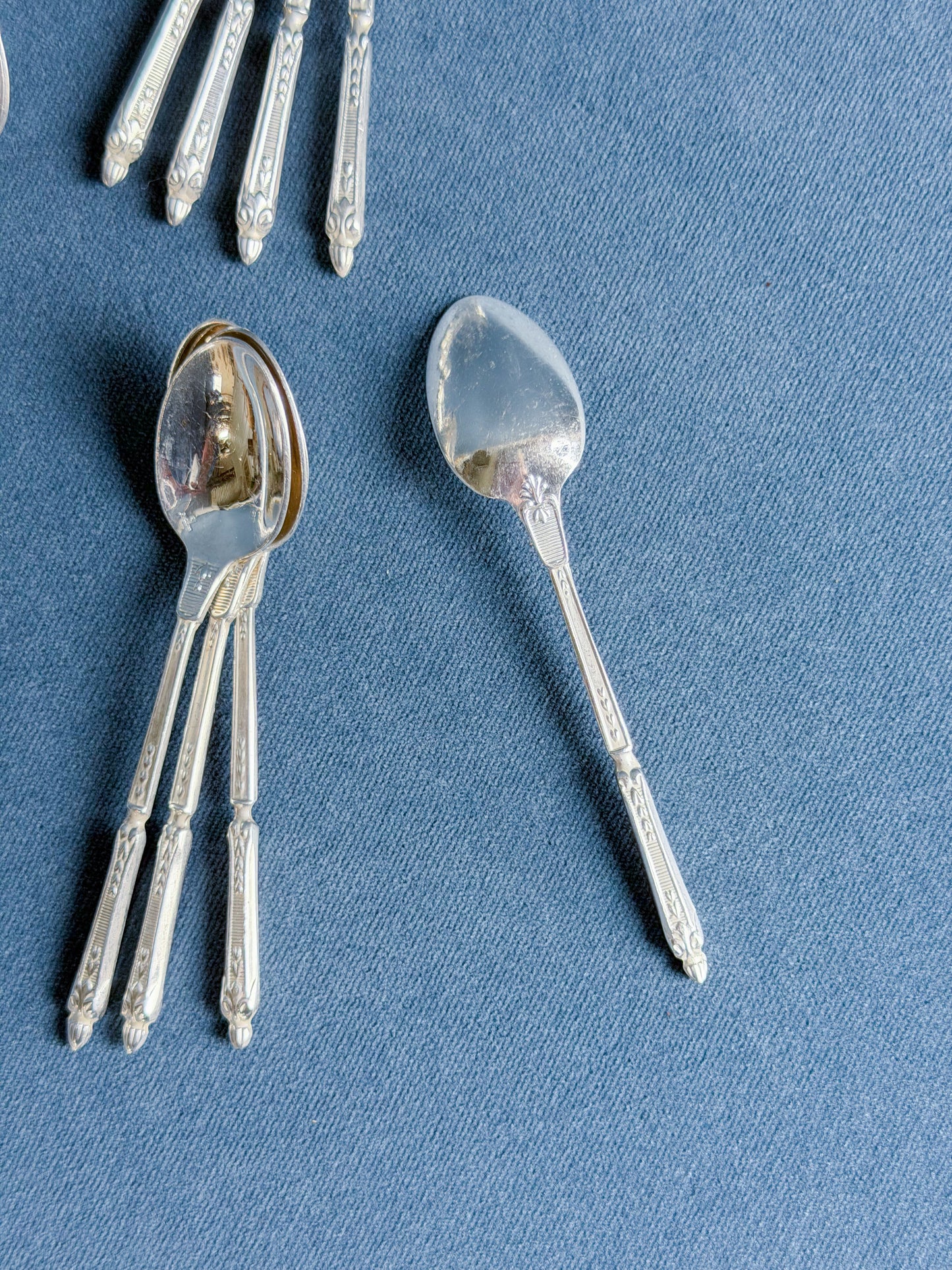 Vintage French Silverplate Demitasse Spoons