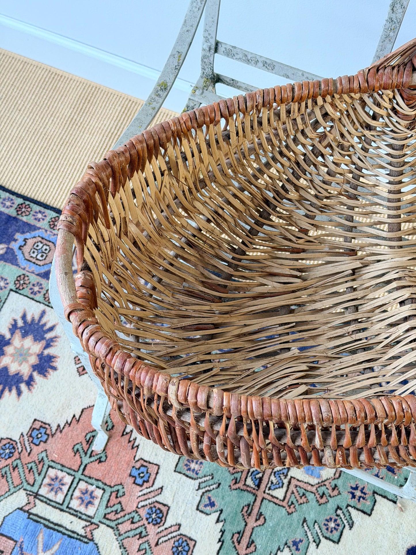 Vintage Large French Gathering Basket