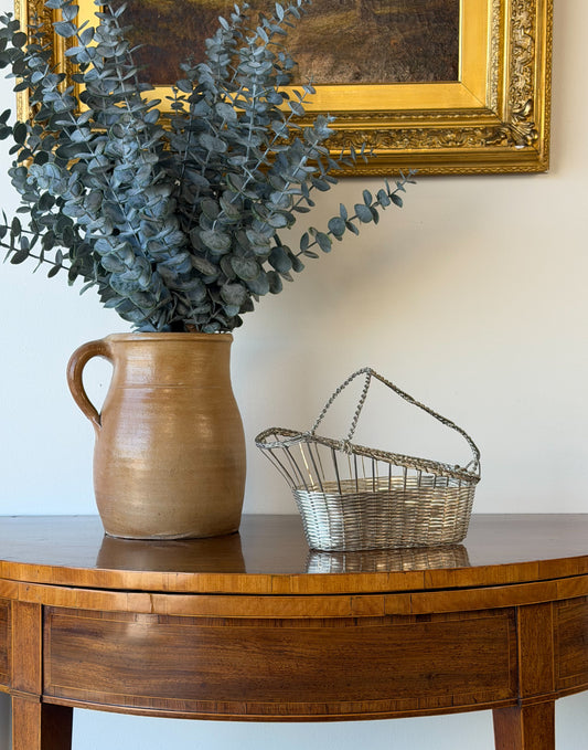 Vintage French Silverplate Wine Basket (No. 6)