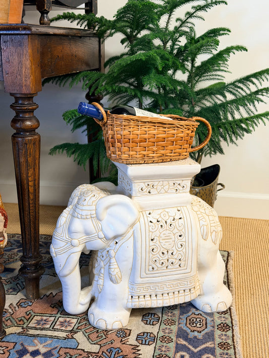 Vintage Wicker Wine Basket