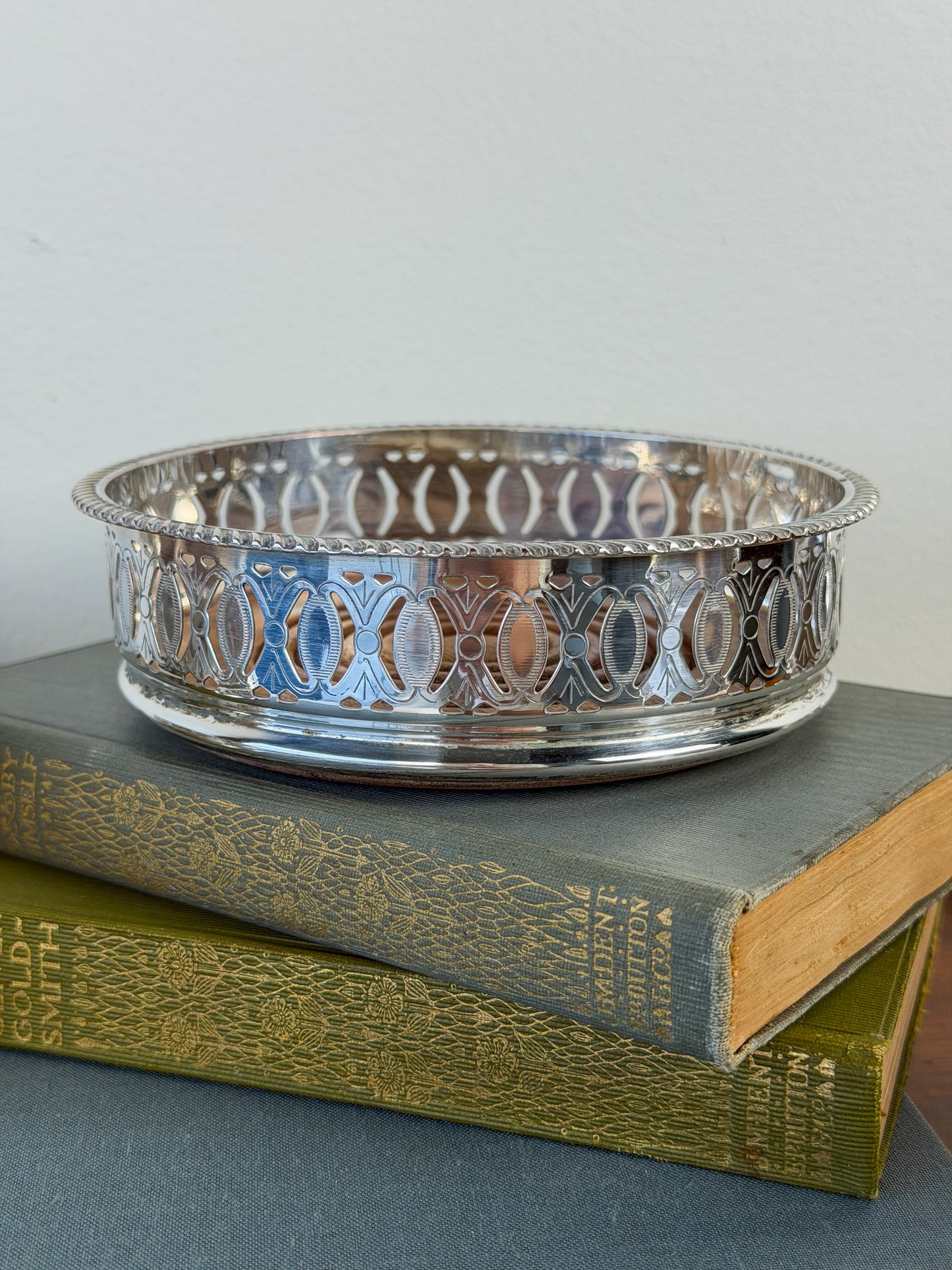 English Silverplate Wine Coasters
