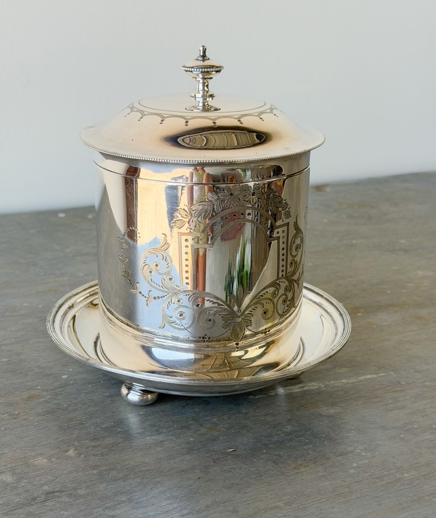 Antique Mappin & Webb Biscuit Barrel