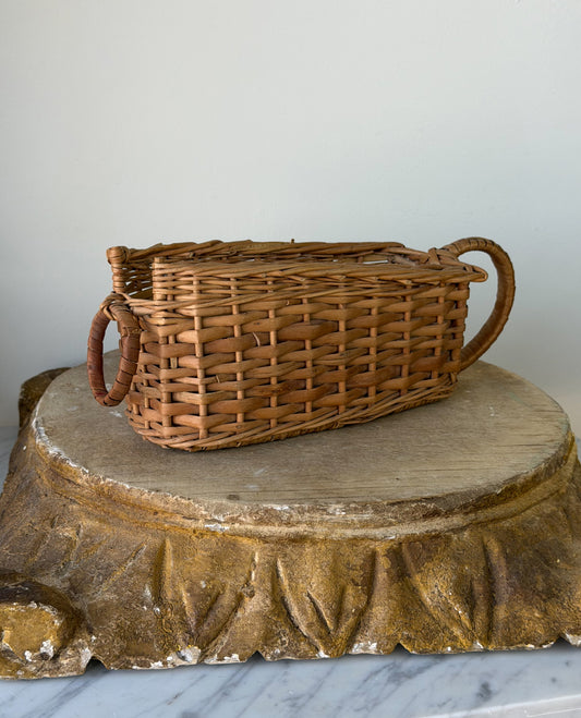 Vintage French Wicker Wine Basket No. 2