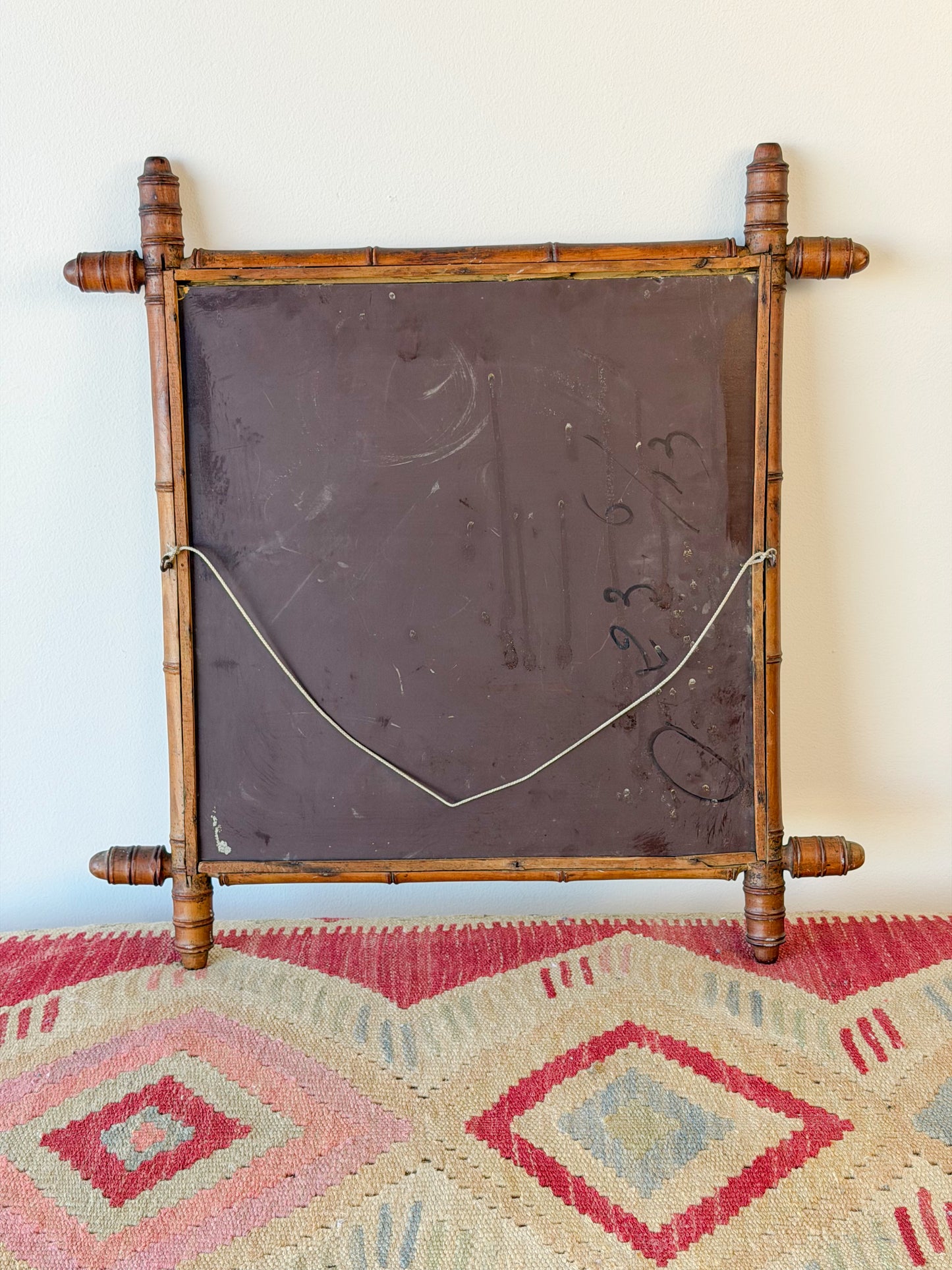 French Faux Bamboo Square Mirror (No. 5)