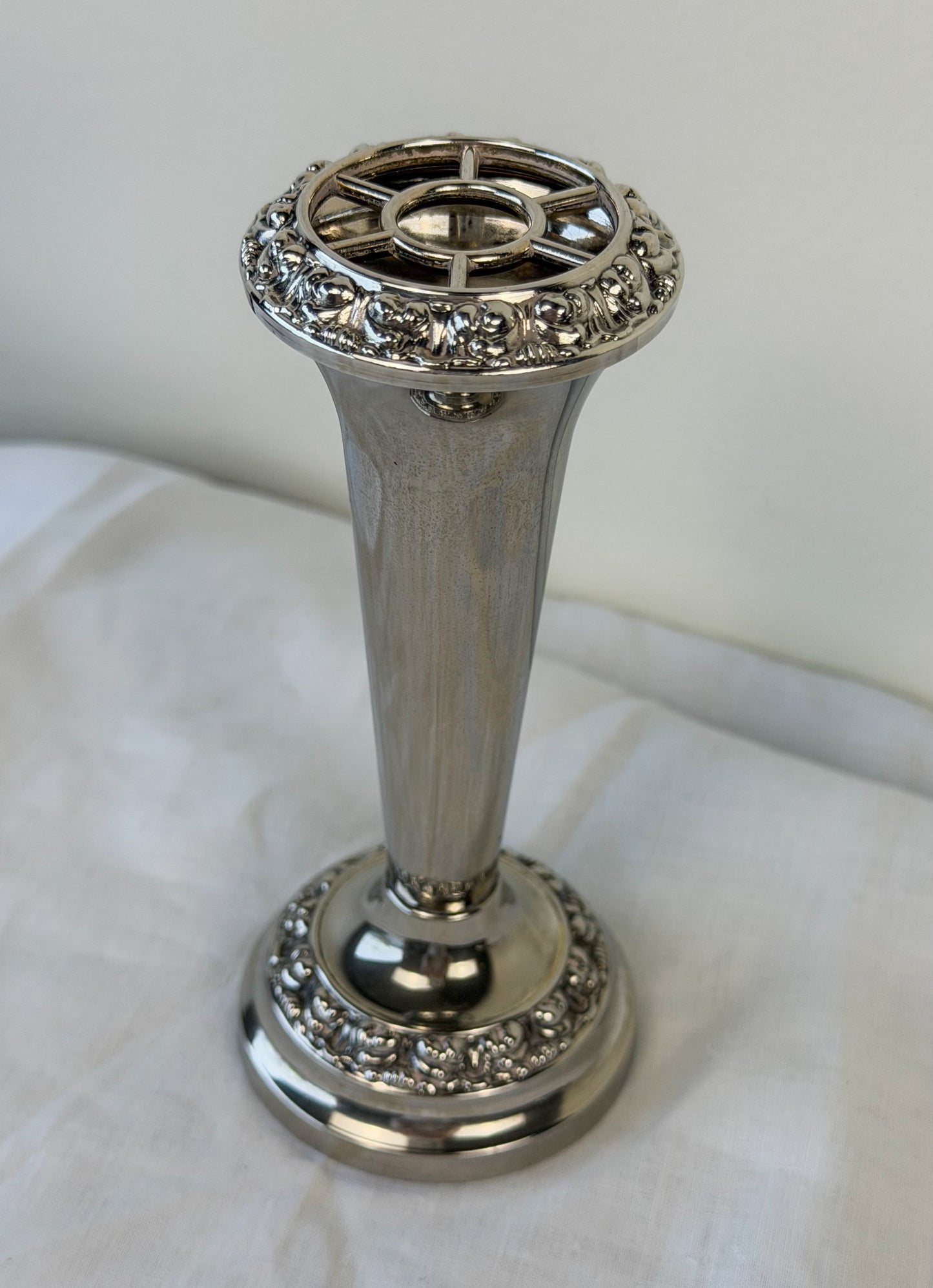 English Silverplate Bud Vase
