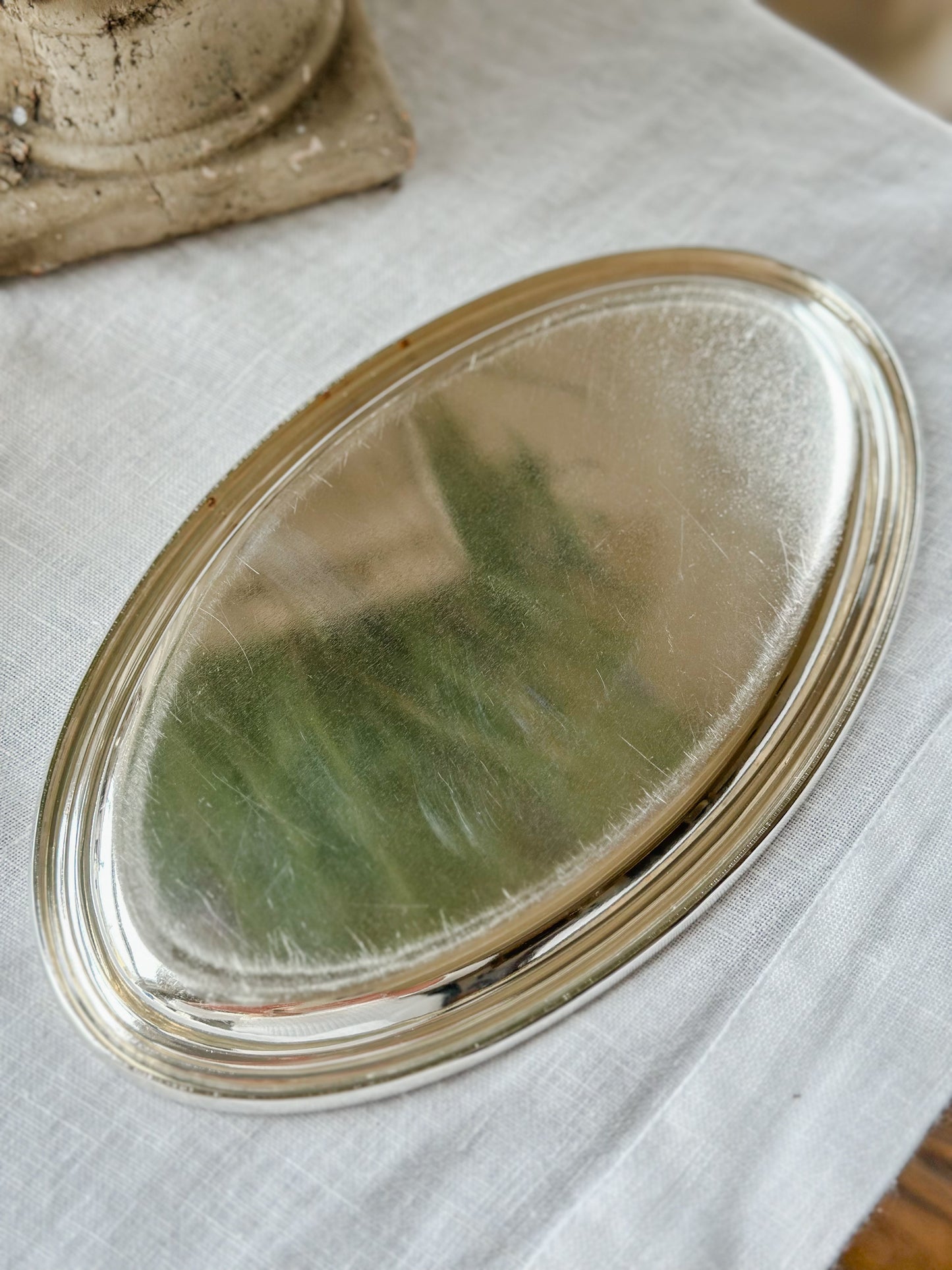 Vintage Hotel Silver Tray by H. R. W. Fink