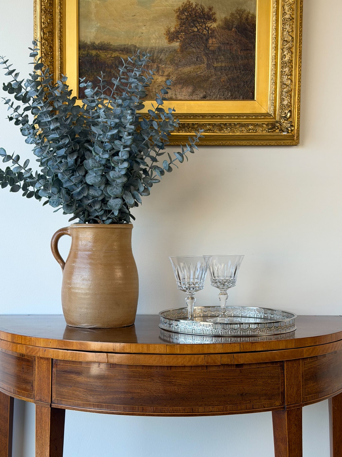 English Silverplate Round Tray (Medium)