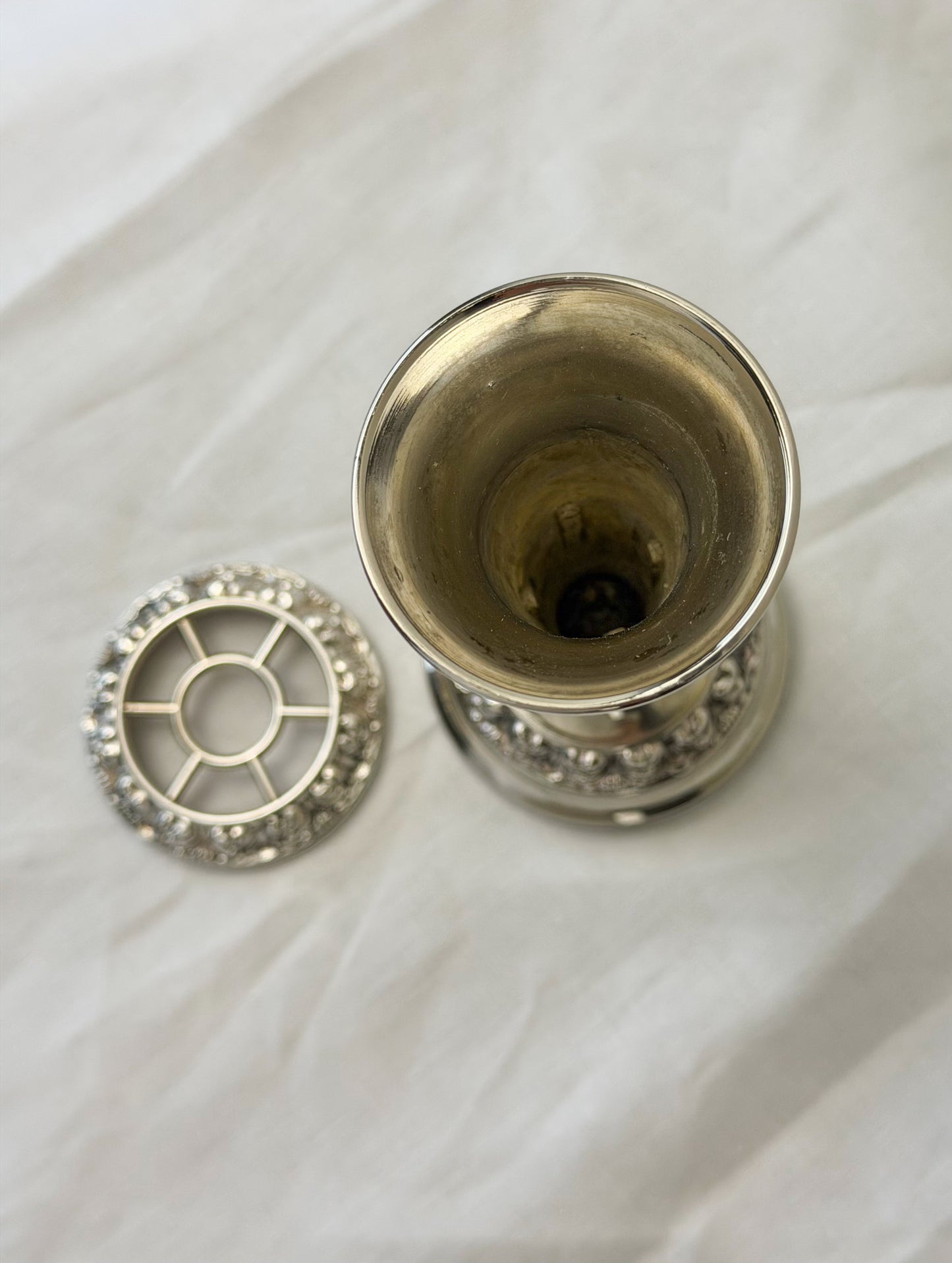 English Silverplate Bud Vase