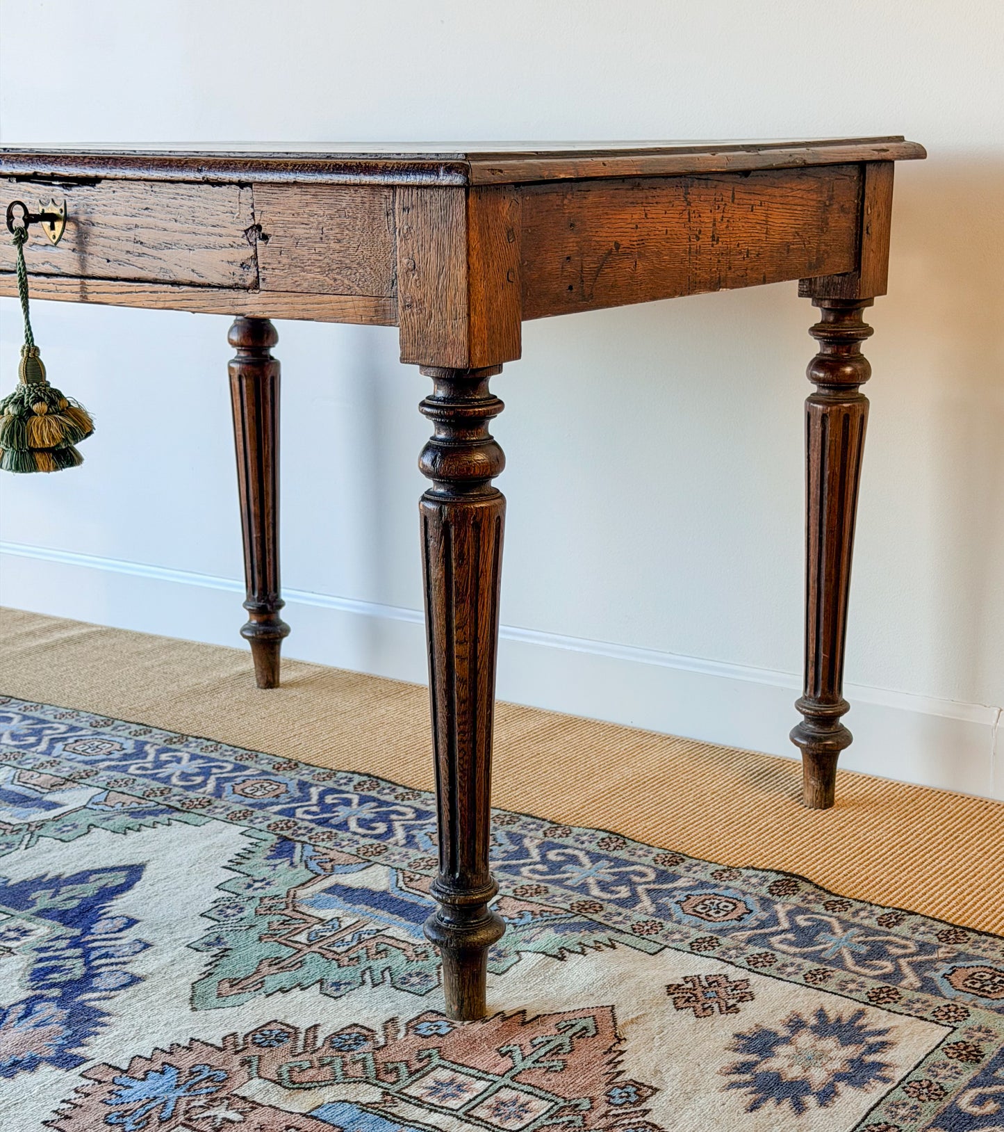 French Oak Writing Table