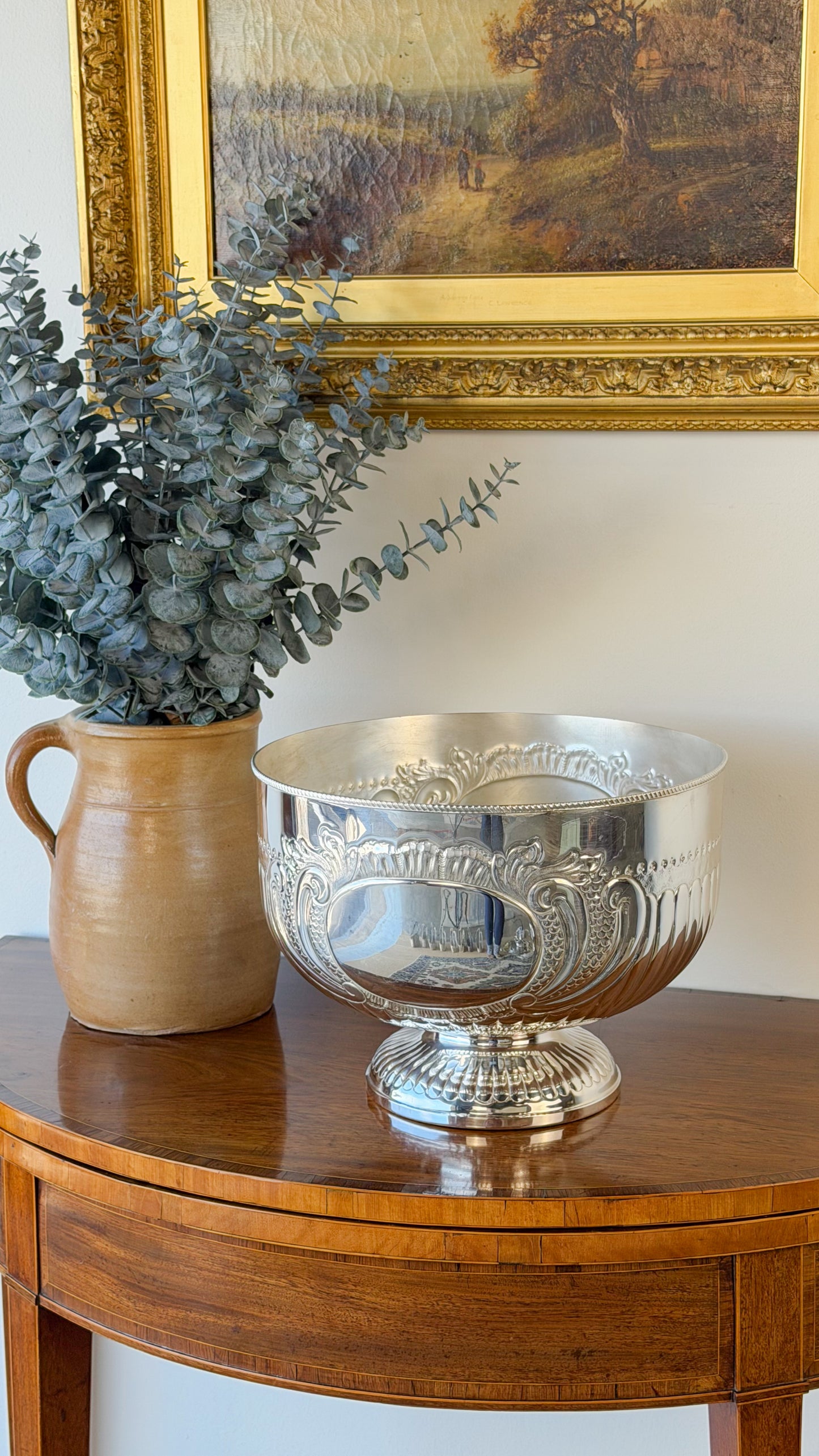 Vintage William & Mary Reproduction Punch Bowl