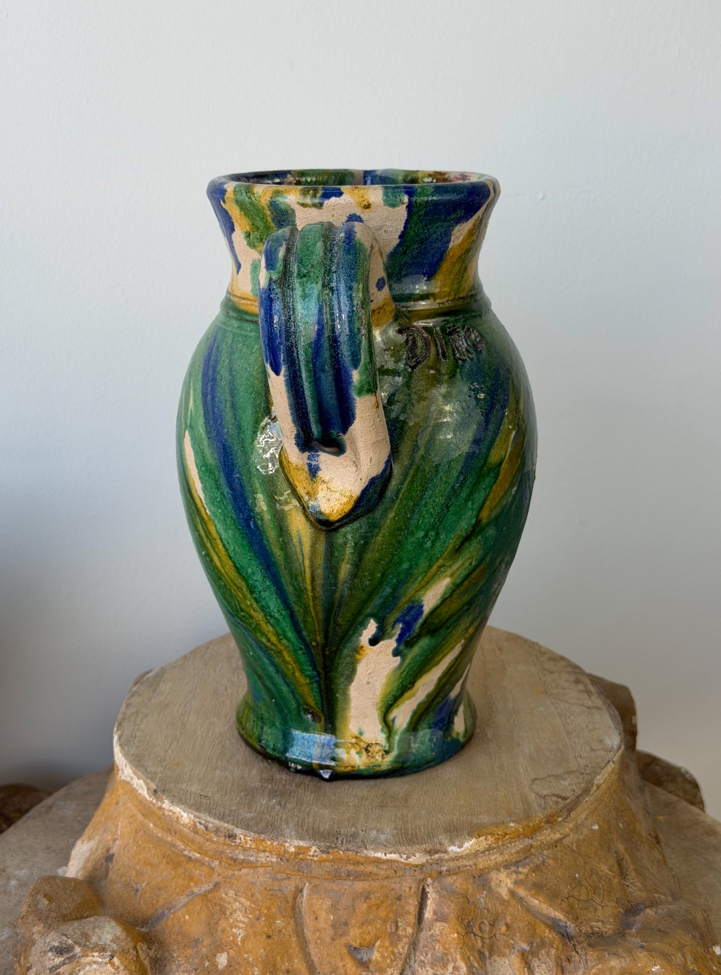 Vintage Italian Glazed Terracotta Pitchers