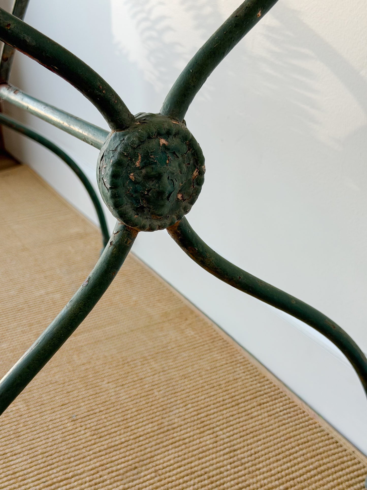 Antique French Marble Top Bistro Table
