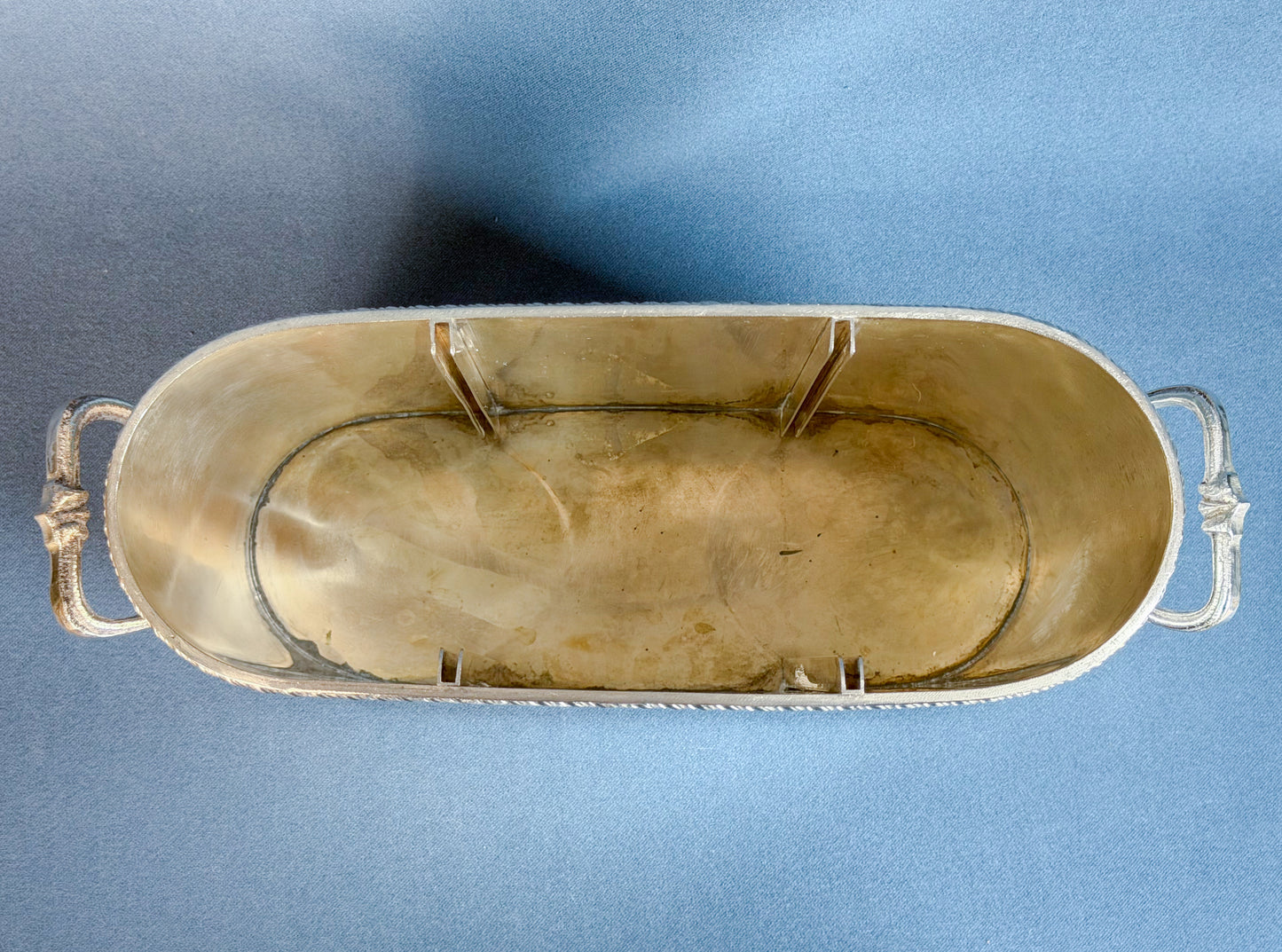 Antique French Silverplate Double Bottle Wine Cooler