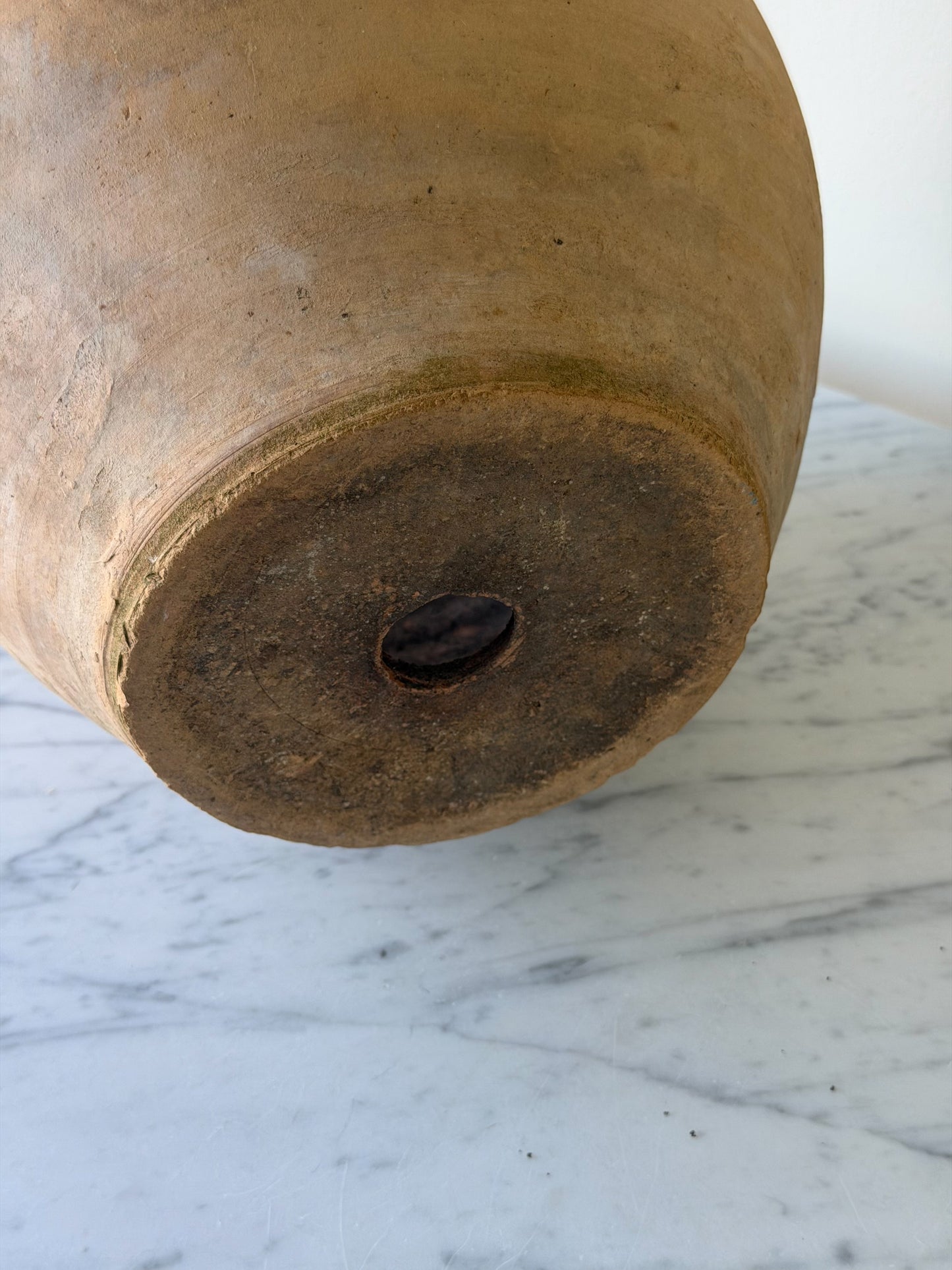 Vintage French Round Terracotta Planter Pair