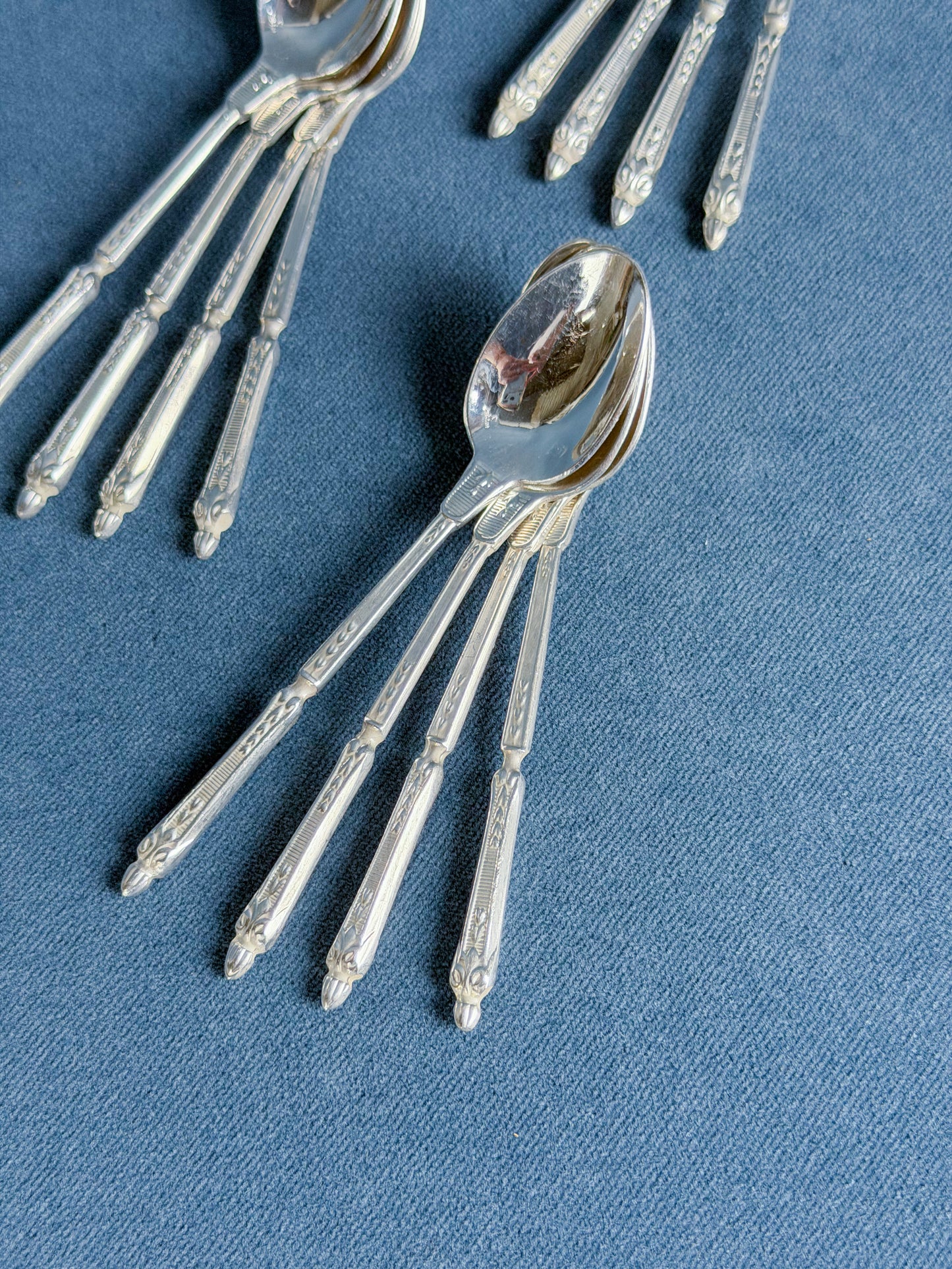 Vintage French Silverplate Demitasse Spoons