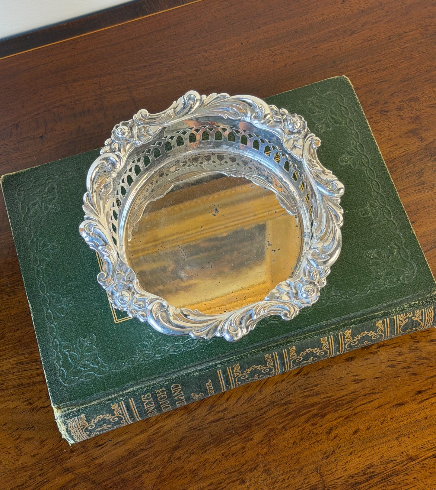 Vintage Silverplate Wine Coaster